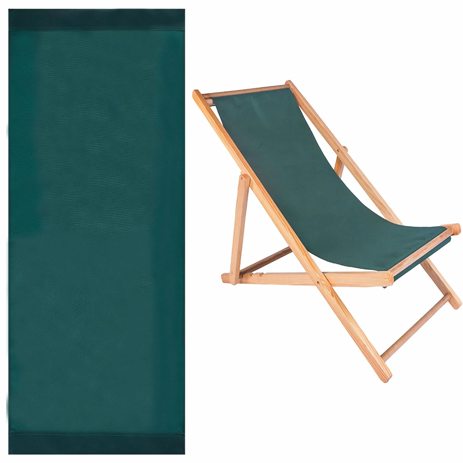 NICENEEDED Paño de Repuesto para Silla de Playa de 45 Pulgada, Silla Plegable de Lona para Exterior
