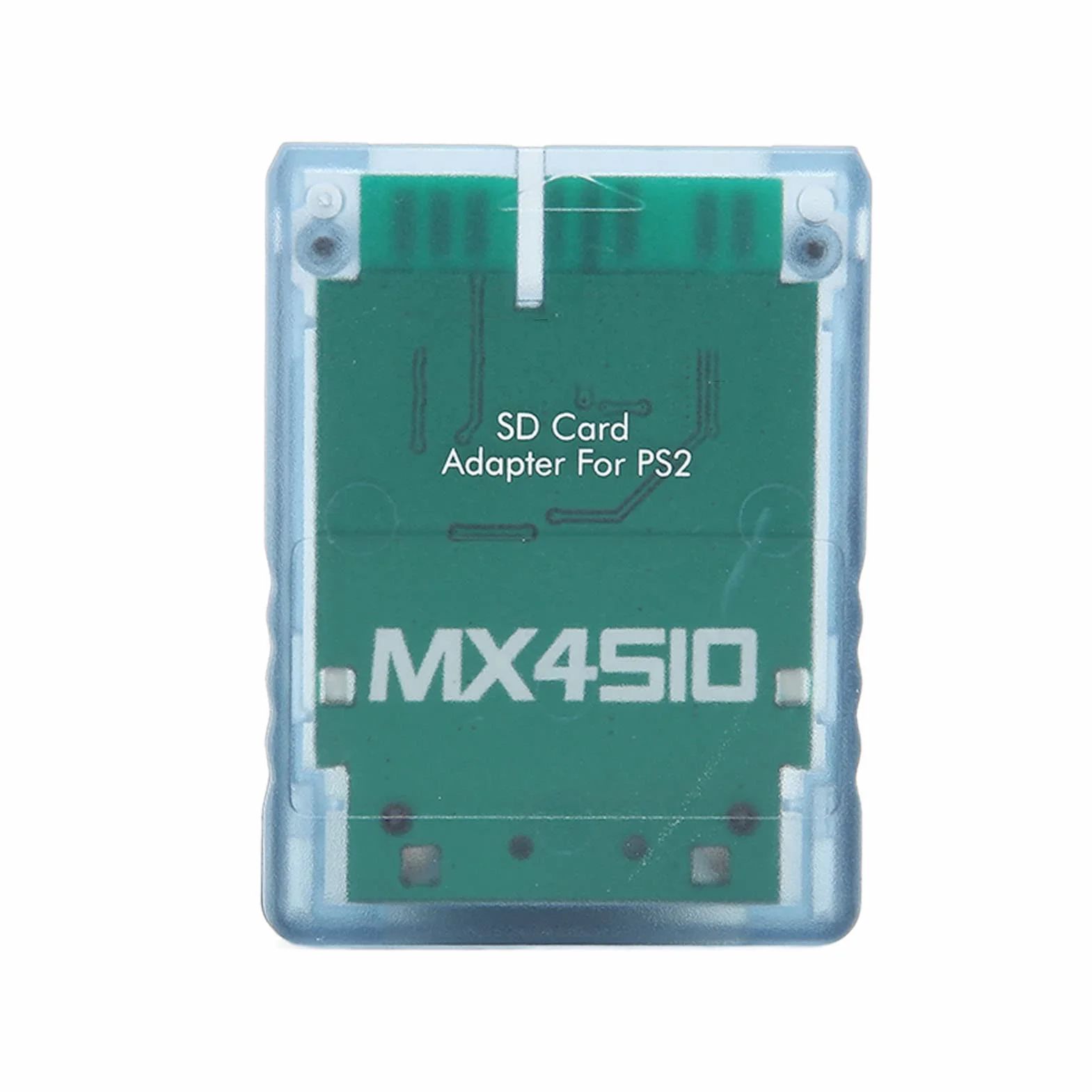 Adaptador de Tarjeta SD MX4SIO SIO2SD, Lector de Tarjetas de Memoria para Consola Plug and Play, Expansión de Almacenamiento (Azul Transparente)