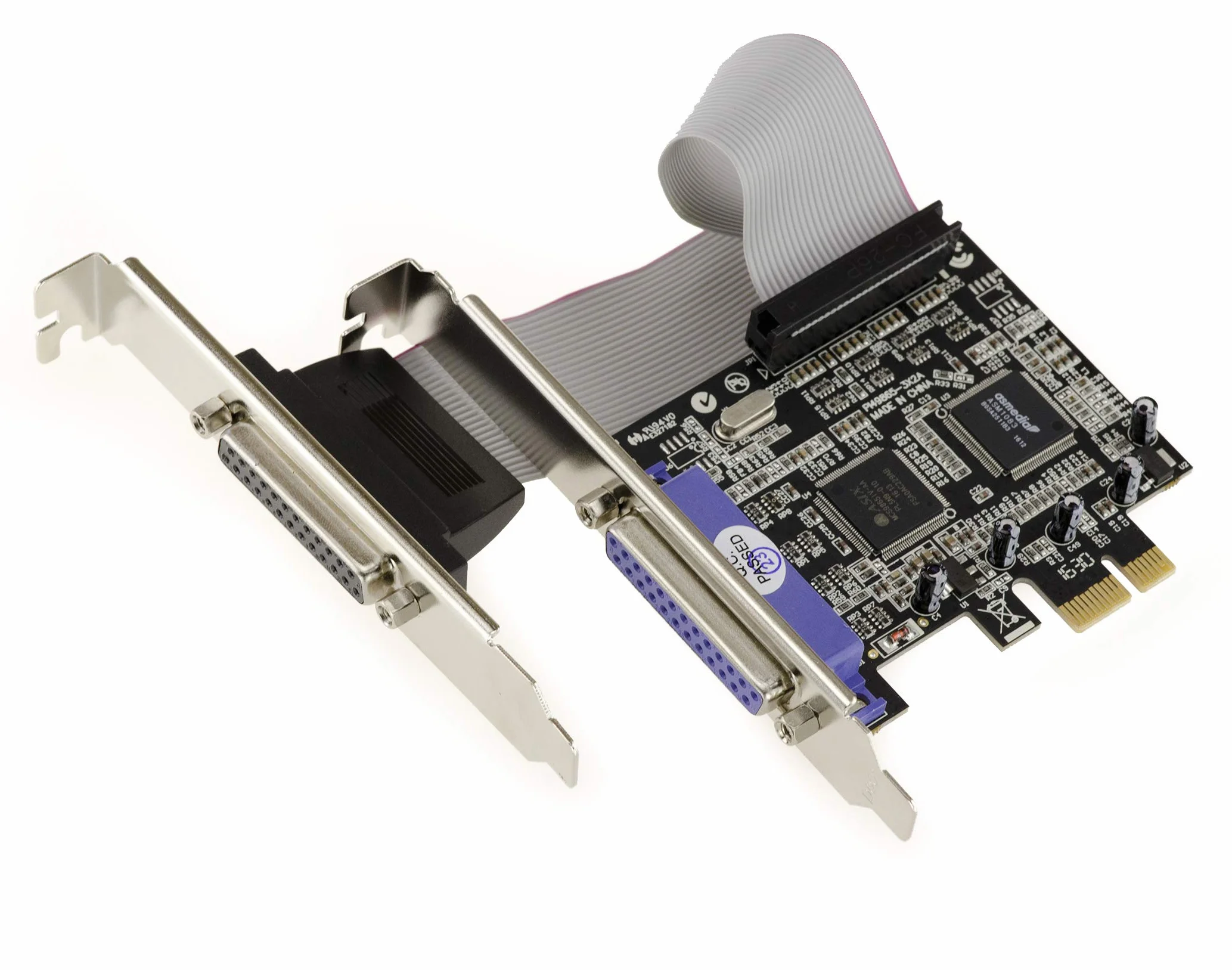 KALEA-INFORMATIQUE Tarjeta controladora de dos puertos PCI Express Paralelo IEEE1284 LPT con chipset ASIX. Compatibilidad con SPP ECP