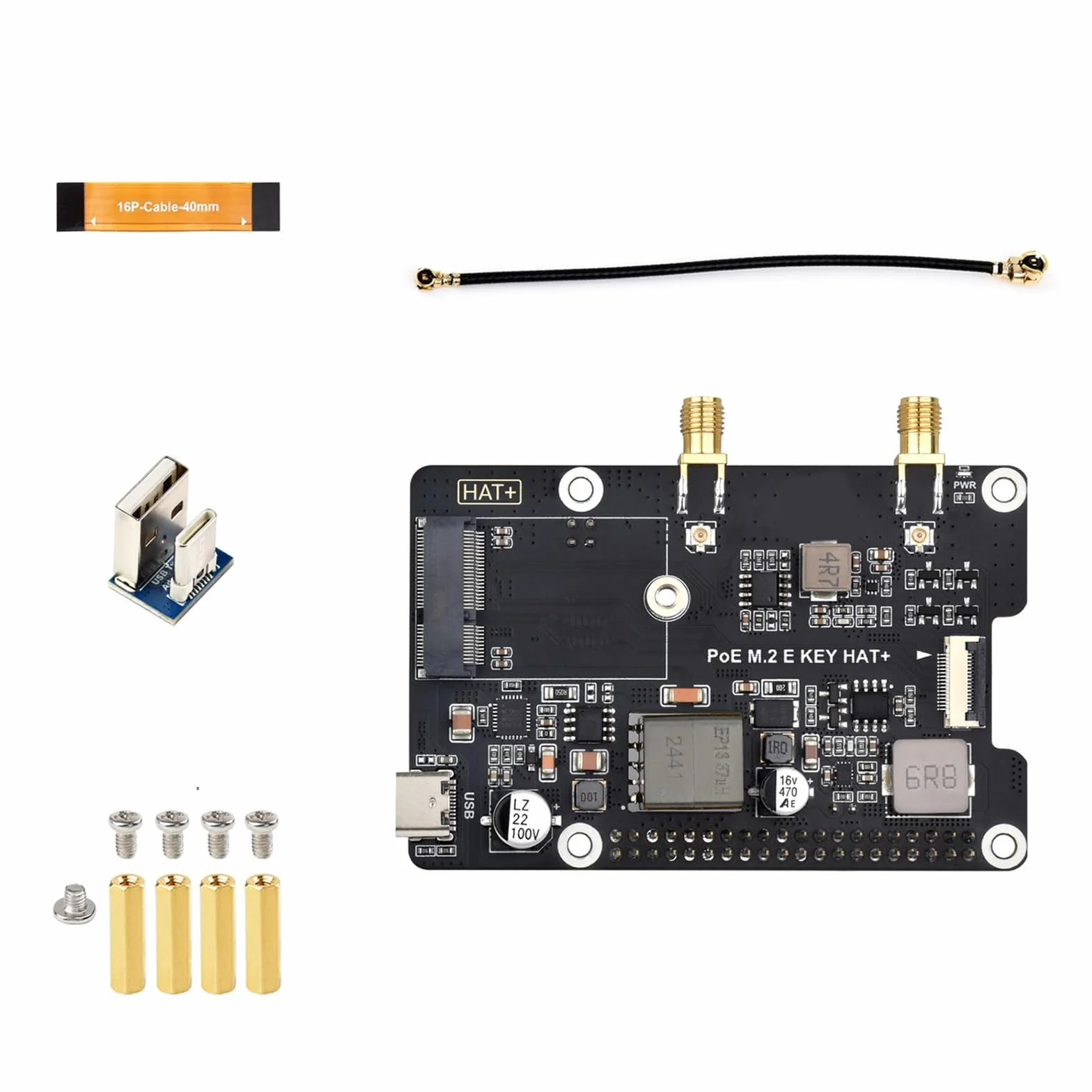 Placa adaptadora PCIe a E con función de alimentación a través de Ethernet E inalámbrica con interfaces de Antenas Módulo de Tarjeta de Red inalámbrica