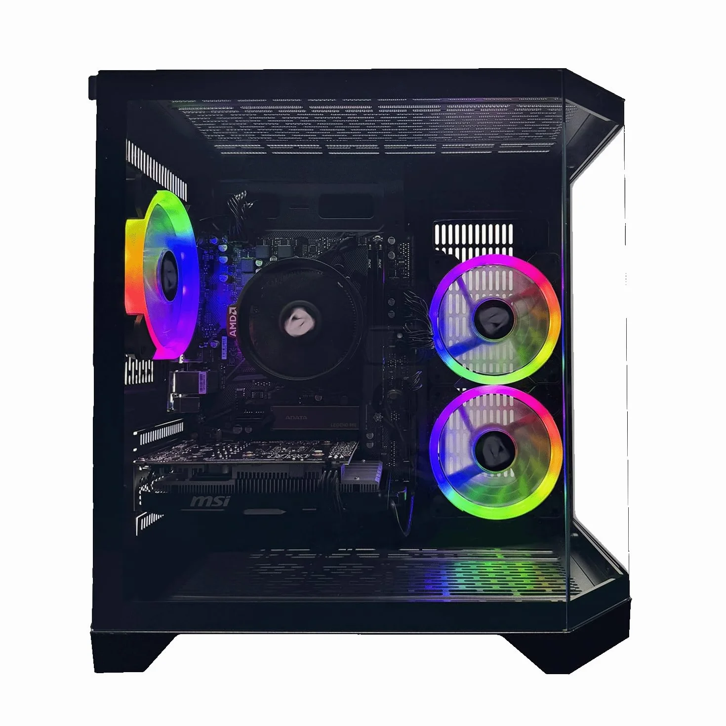 NitroPC - Pack Avanzado | PC Gaming Completo (Intel Core i5 12400F 6/12 4,40 GHz, RTX 3050 8GB, RAM 16GB, M.2 1TB, Windows 11 PRO | WiFi, Monitor 24", Teclado, ratón, Auriculares) PC sobremesa (Negro)