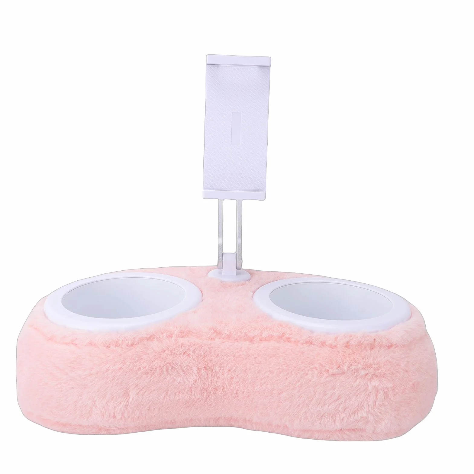 Soporte de Almohada para Tableta Ajustable 360, Soporte para Teléfono con Tazón Desmontable, de Tela de Felpa Suave, Ideal para Teléfono Móvil, Tableta, Lector Electrónico, Lectura, (Tazón