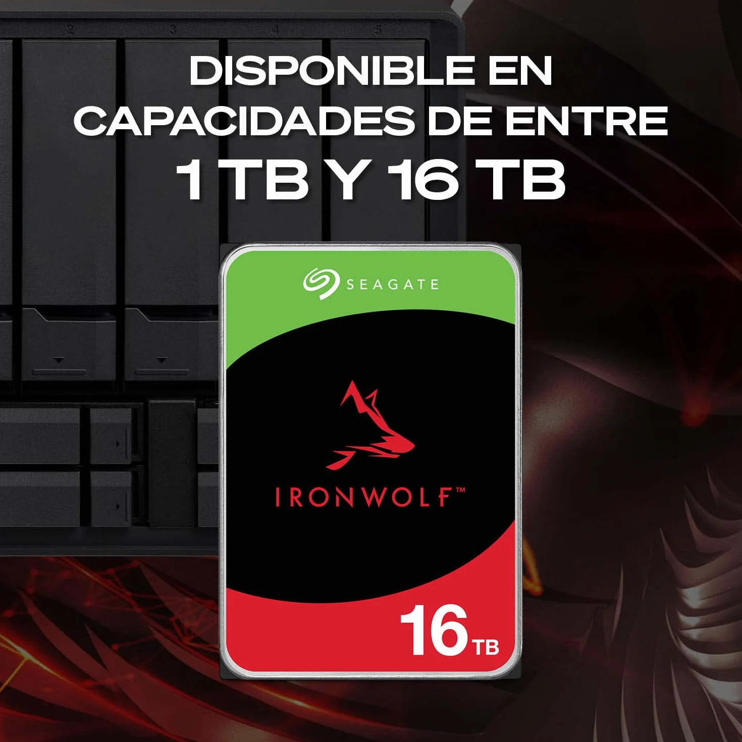 Seagate IronWolf 4TB NAS HDD 3.5 Pulgadas SATA 6 Gb/s Caché 256 MB CMR RAID