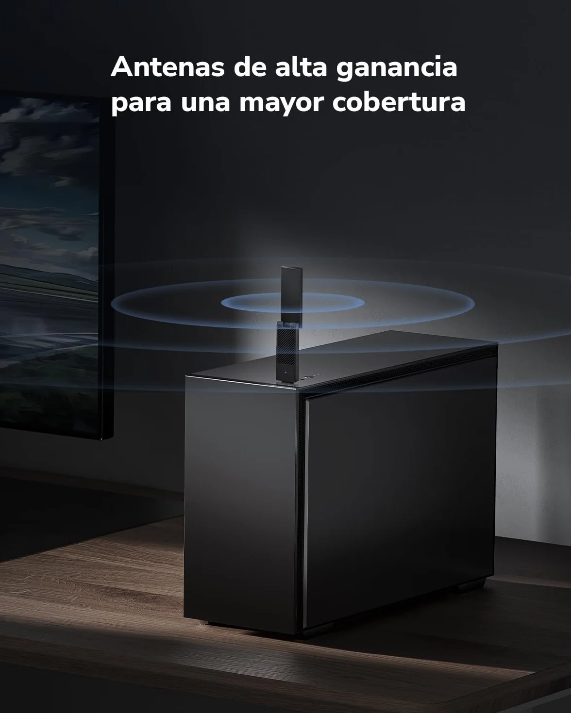 Cudy AXE5400 Adaptador Inalámbrico USB 3.0 de Triple banda Wi-Fi 6E WU5400 para PC, Compatible con Windows 11/10, Antenas de Alta Ganancia, 6 GHz, 1024-QAM, 160 MHz, WPA3
