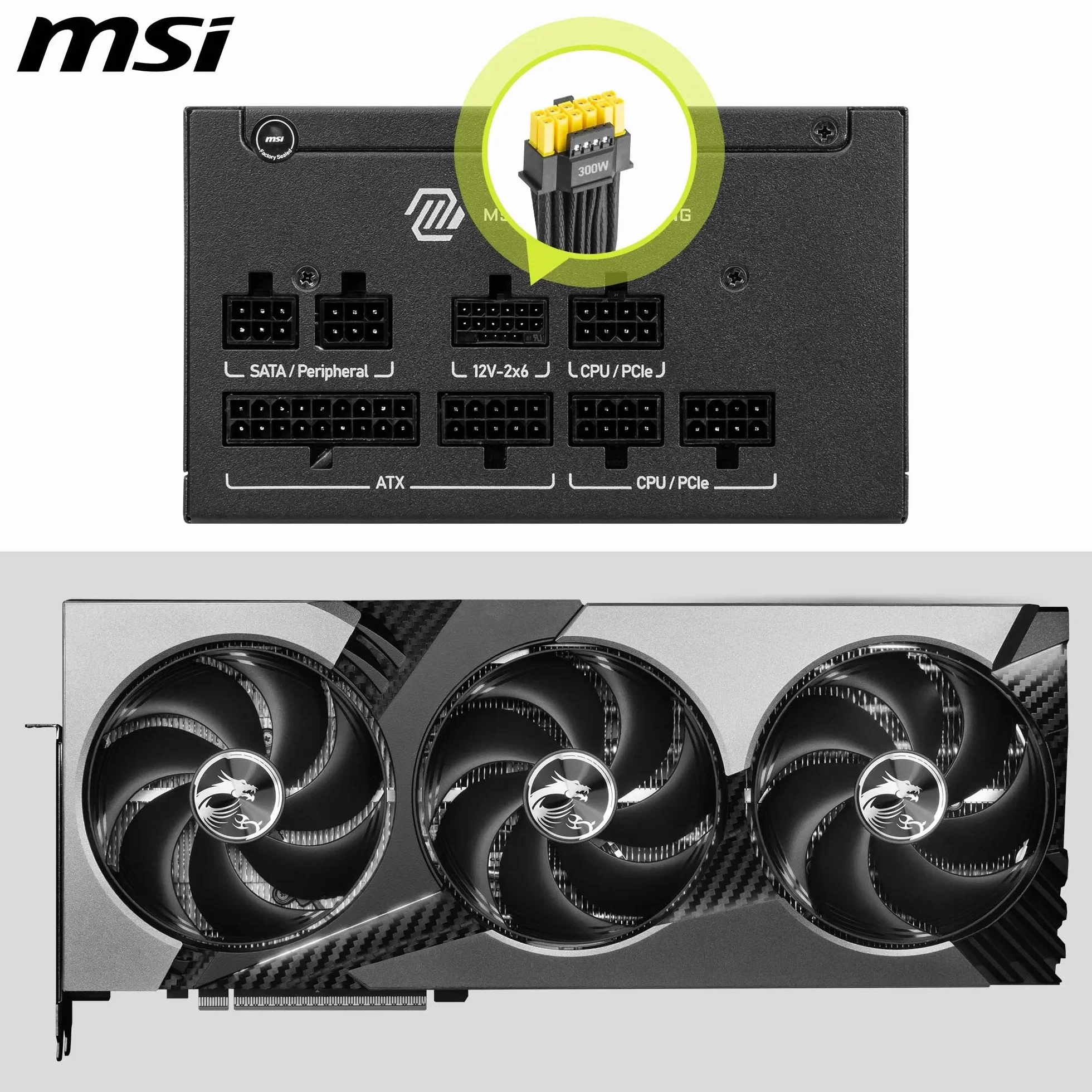 MSI mag A650GLS PCIE5, Fuente de alimentación, 650W, 80 Plus Gold, ATX 3.1, Soporte GPU PCIe 5.1, 12V-2x6 Nativo, Conector 12V-2x6 Bicolor, Fuente de alimentación ATX, Cables con Cubierta en Relieve