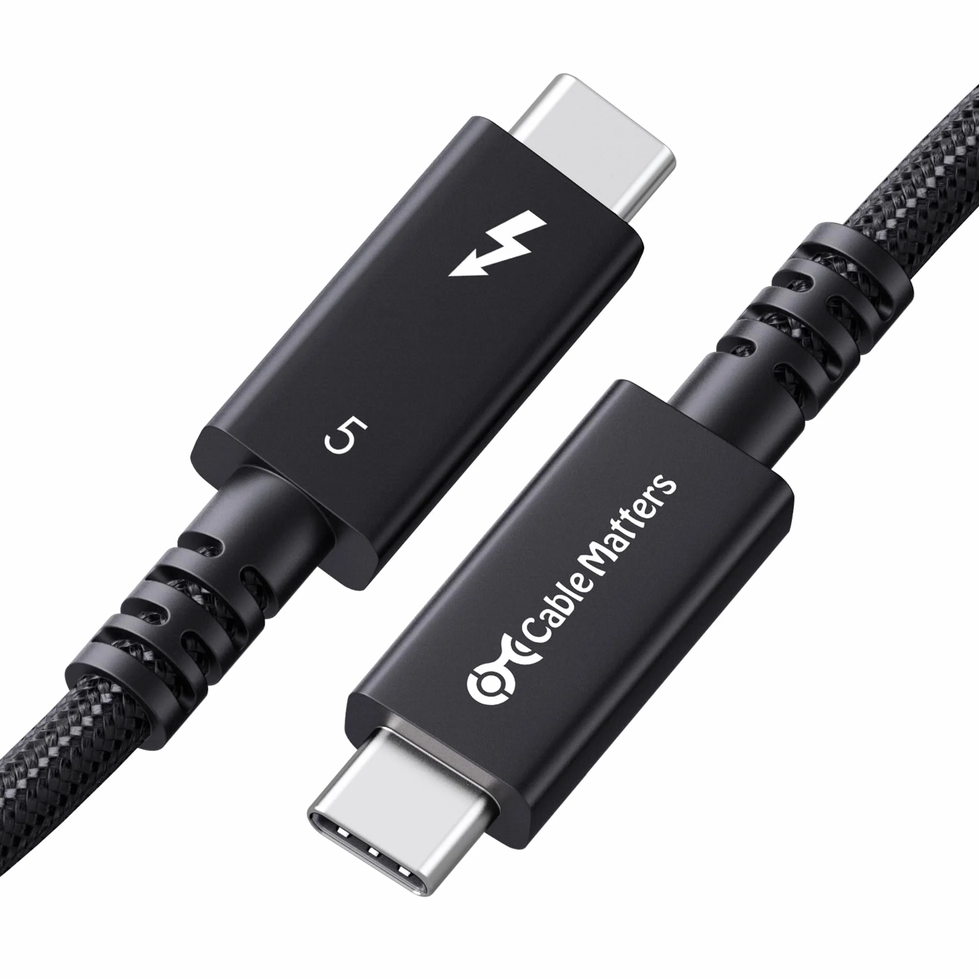 Cable Matters [Certificado por Intel] Cable Thunderbolt 5 Activo 80Gbps 2 m, hasta 120Gbps Bandwidth Boost, carga 240W, vídeo 8K, compatible Thunderbolt 4/3, USB4 y USB C