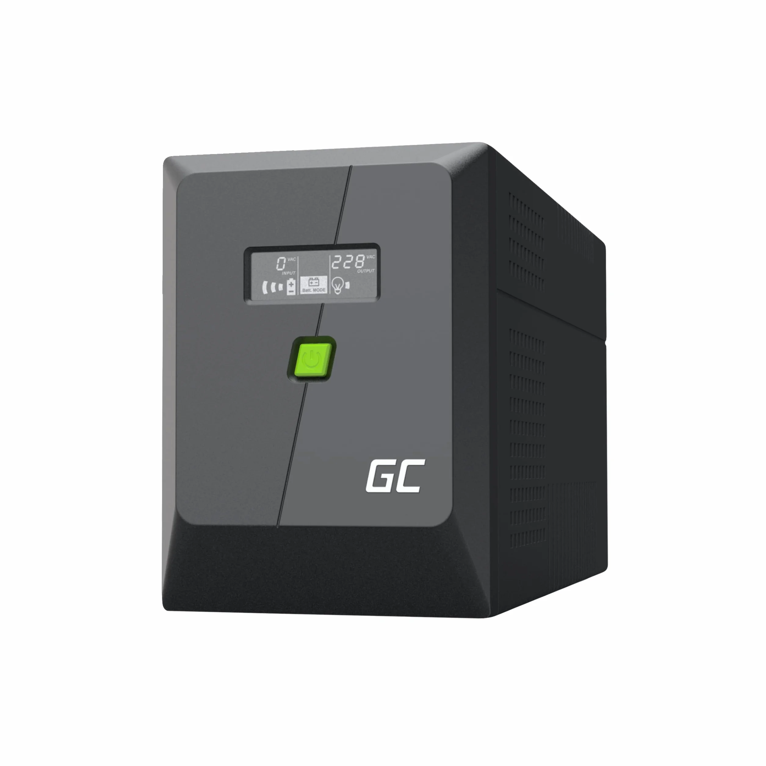 Green Cell UPS 2000 VA 1200 W PowerProof con Pantalla LCD – Onda Sinusoidal Modificada, Regulación de Corriente para Dispositivos, Prevención de Picos de Tensión, Alimentación de Emergencia.