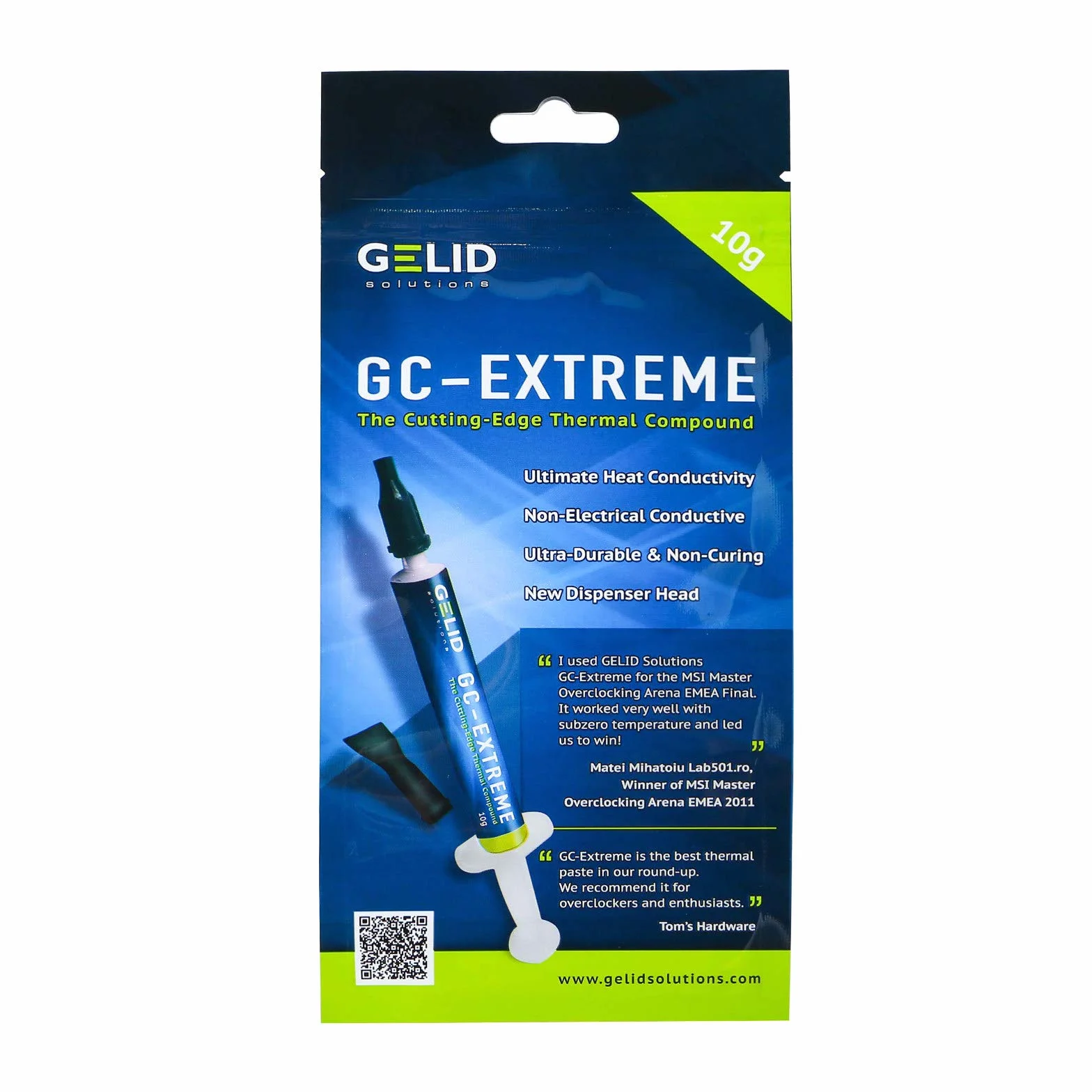 GELID GC-Extreme 10g con herramientas - Pasta conductora térmica para disipador térmico | Conductividad térmica máxima | Fácil aplicación | No es corrosivo