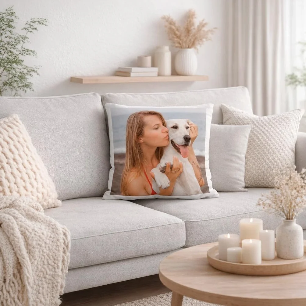 Cojín Personalizado con Foto y Texto 35x35 Regalo Original