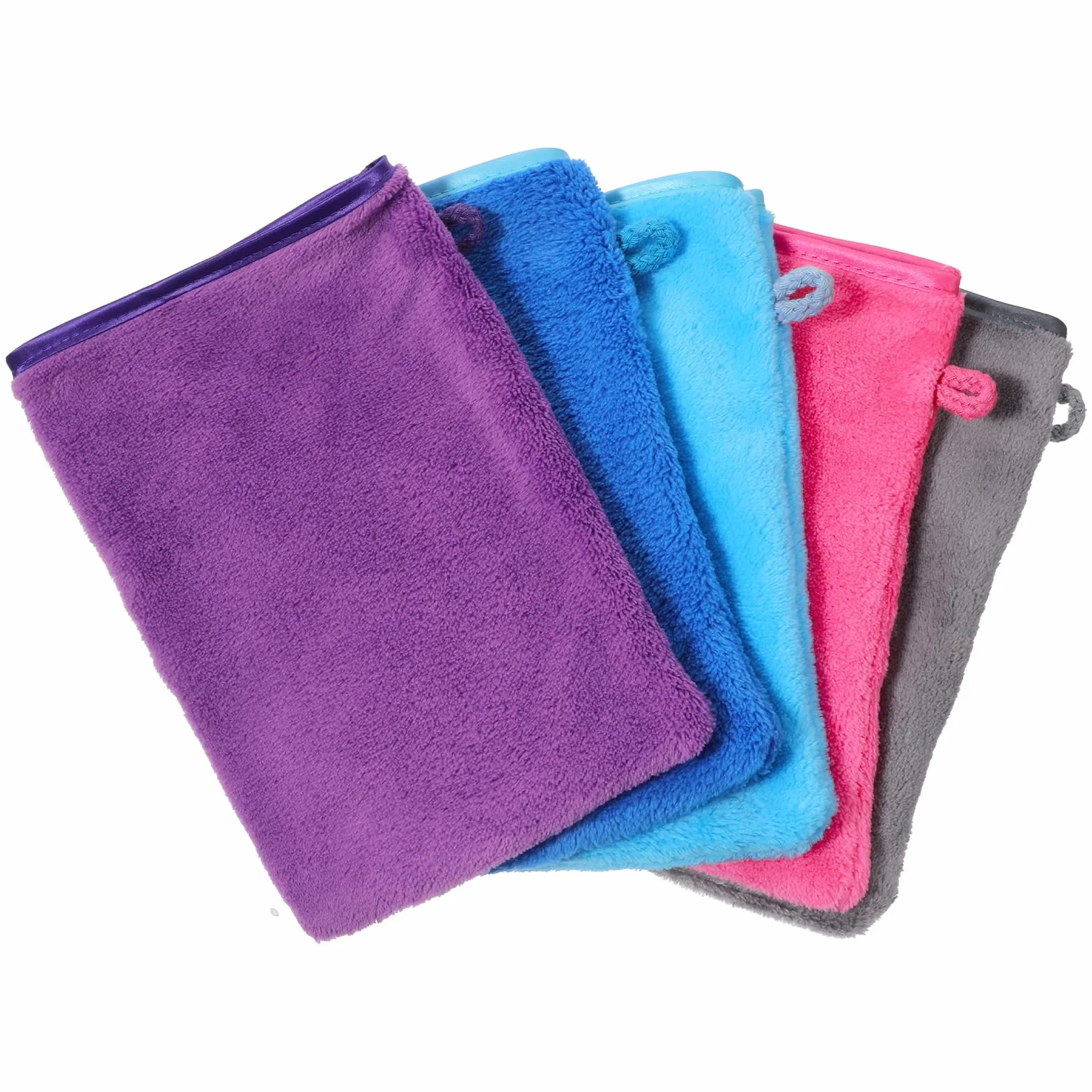 TIESOME 5 paños de microfibra 15x20 cm de franela absorción de agua para baño desmaquillante