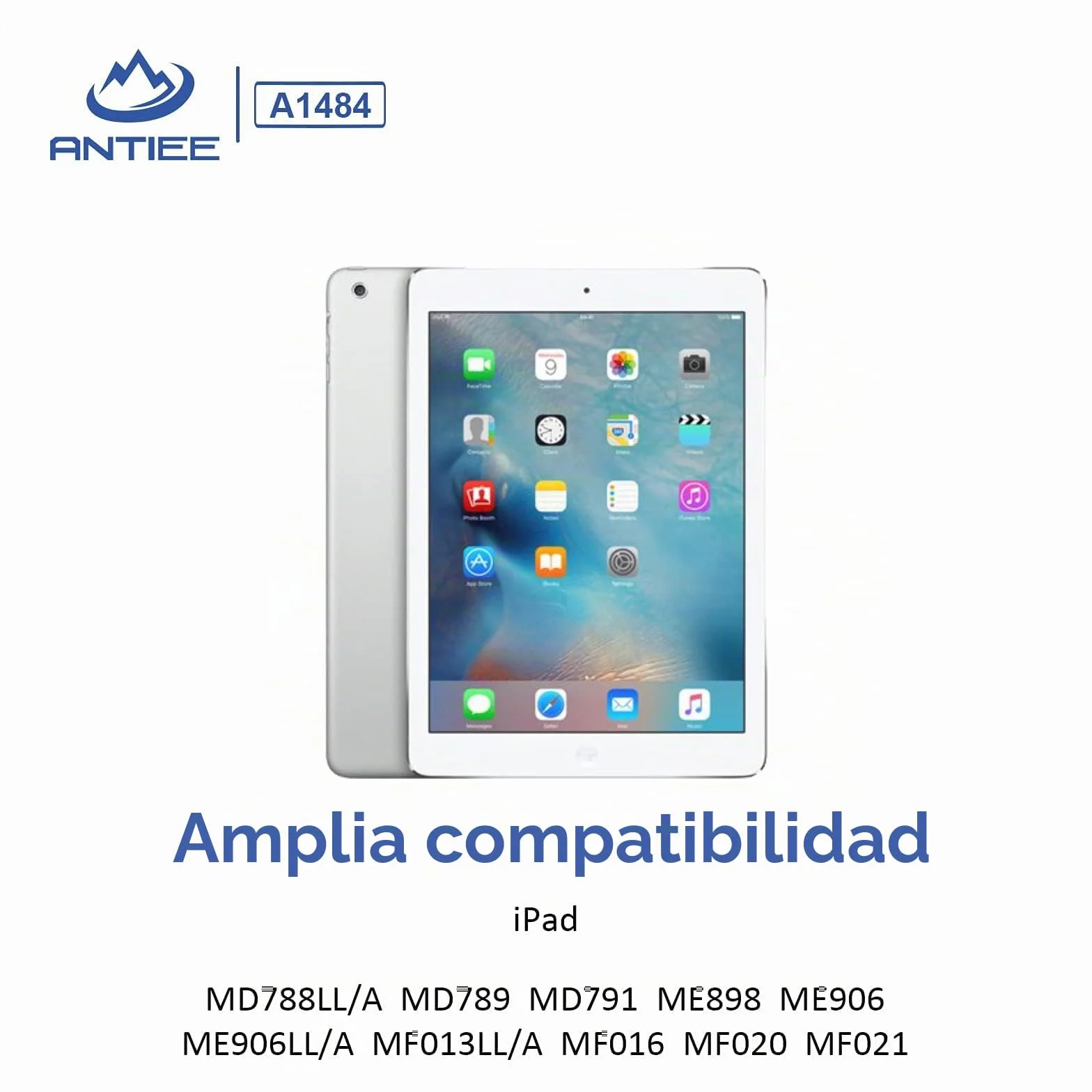A1484 - Batería de Repuesto Compatible con iPad 2017, A1822, A1823, | iPad 2018, A1893, A1954, iPad Air A1474, A1475, A1476, MD785LL/A MD786LL/A MD787LL/A A MD785 ANTIEE 8827mAh 32.9Wh