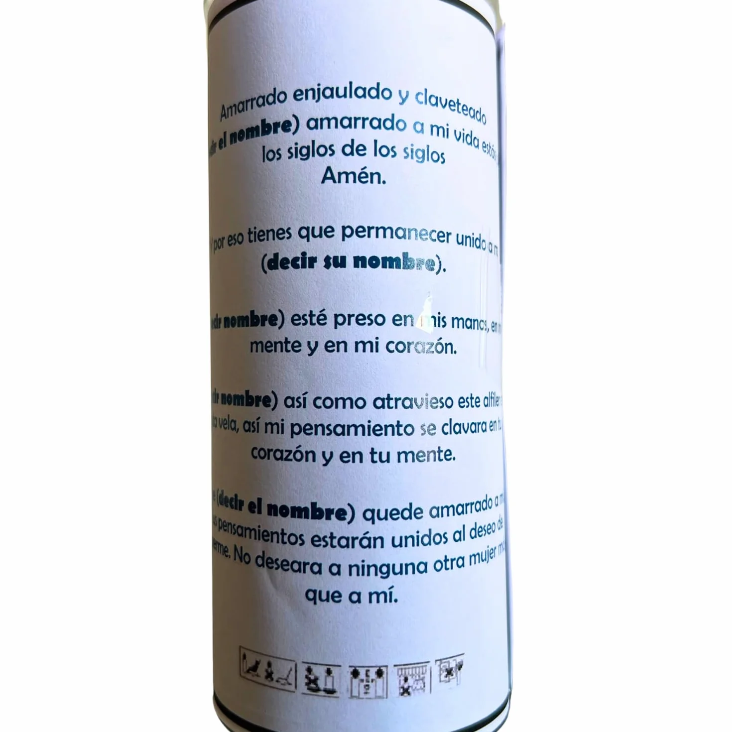 Velón de Amarrado y Claveteado para Petición con Aceite Litúrgico y Oración de 3 Días