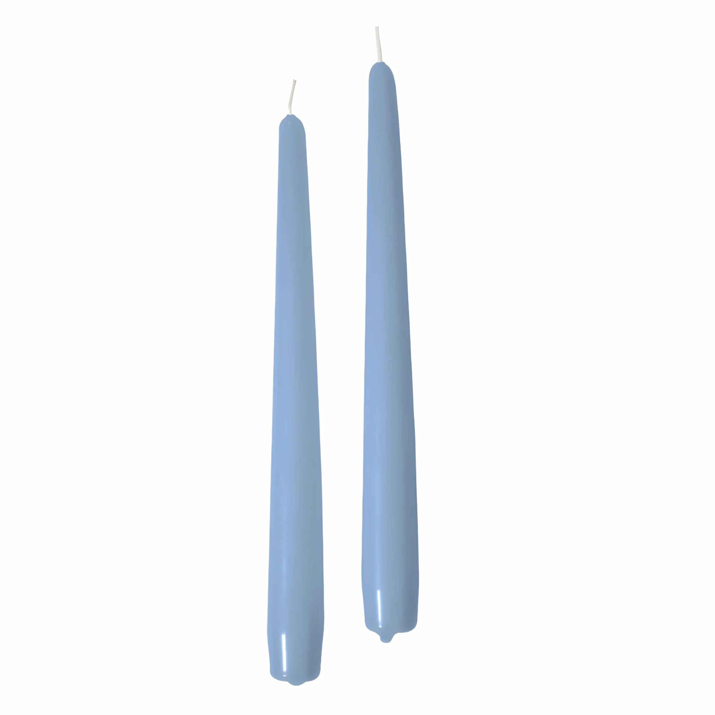 Velas cónicas, Dusty Blue, diámetro 2,2 cm, altura 30 cm, 12 unidades