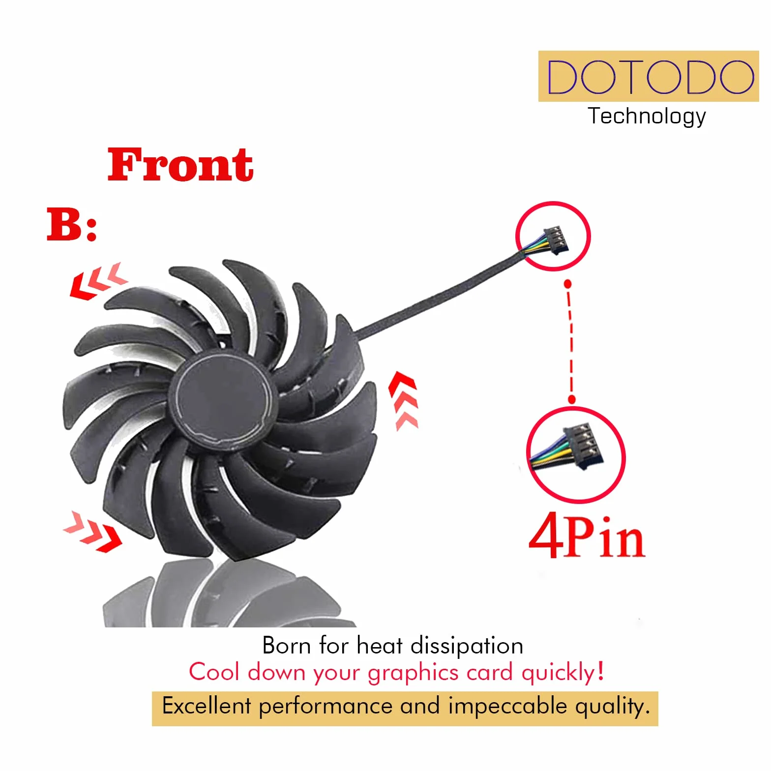 PLD10010S12HH 95mm DC12V 0.40A RTX3060 RTX3070 VGA Reemplazar ventilador de gráficos Cooler para MSI RTX 3070 3060 3060Ti VENTUS 2X OC ventilador de refrigeración de tarjeta gráfica (Fan-B)