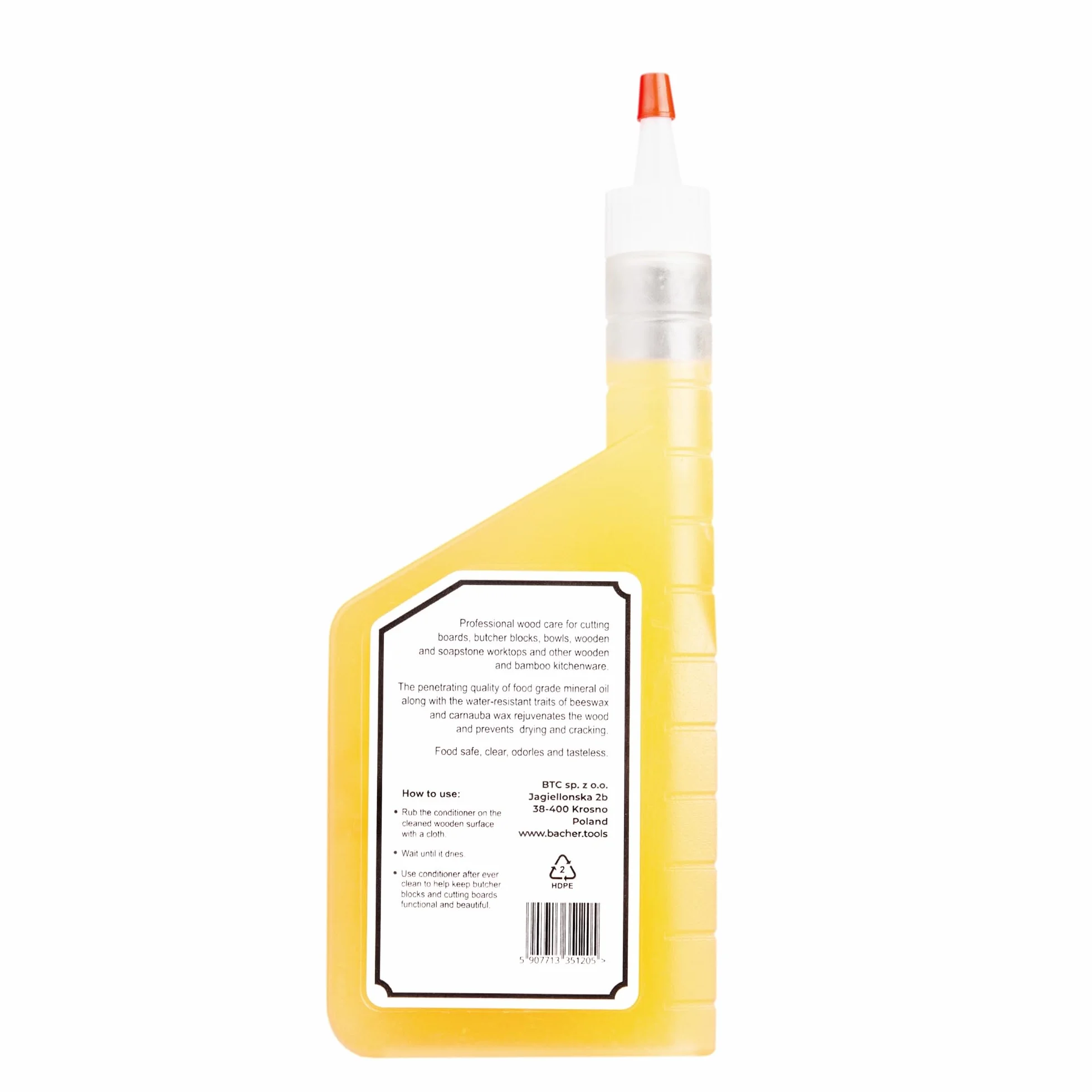 Bacher Acondicionador para Tabla de Cortar 200 ml - Calidad Alimentaria - Cera y Aceite Natural para Madera