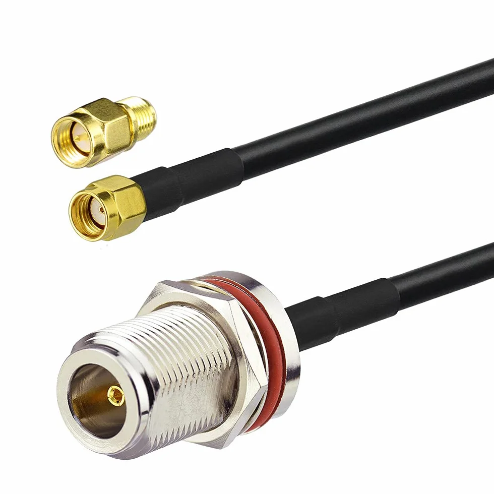 Bingfu Antena Meshtastic 868 MHz Lora 3dBi Fibra de Vidrio Cable de 1 Metro | Antena LoRa Con Cable de 1m Para Helium Hotspot, HNT Miner, Heltec V3, ESP32 LoRa, Módulos Meshtastic, Color Negro
