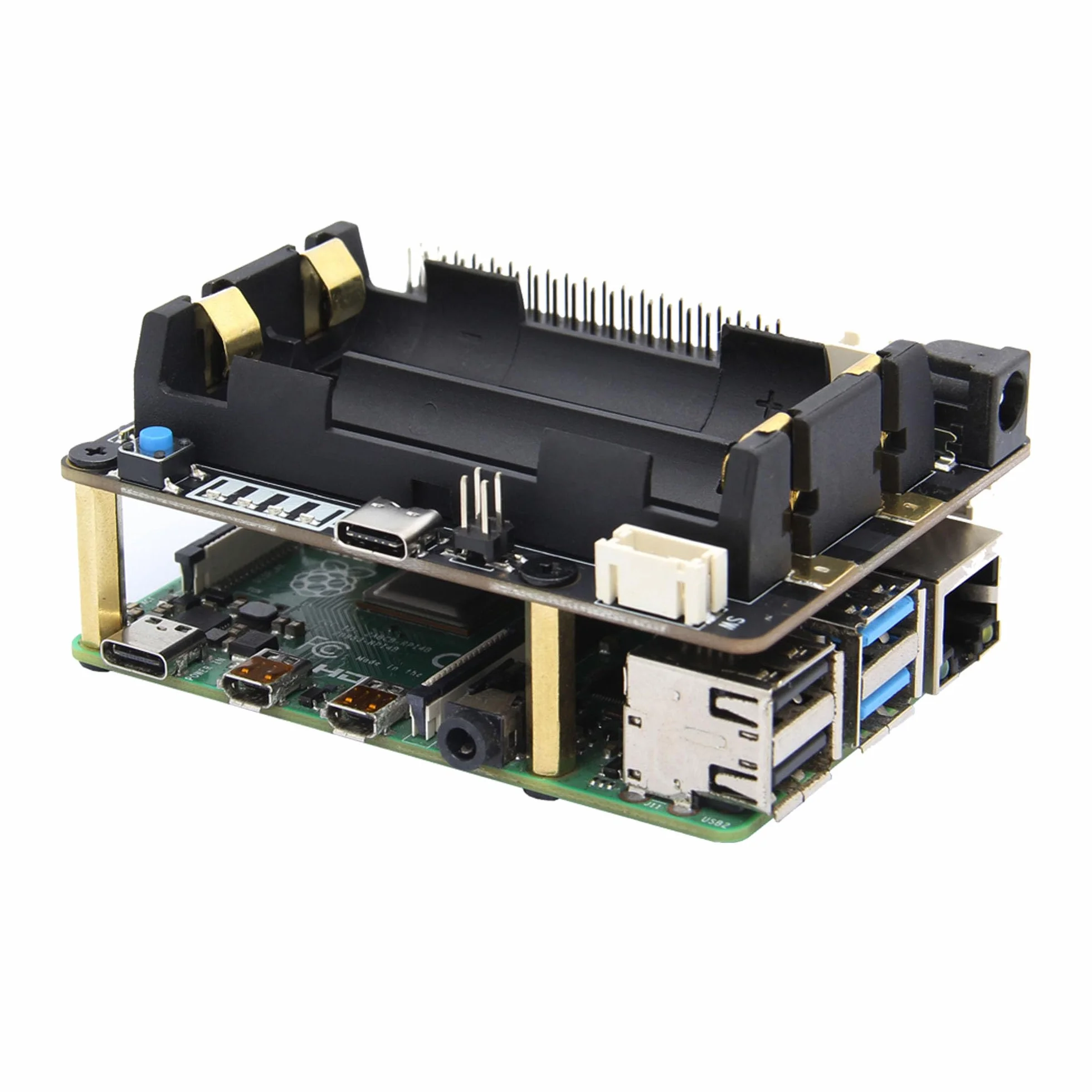 Geekworm X728 V2.5 18650 UPS for Raspberry Pi 4 8GB 4GB 2GB 3B+ 3B 2B