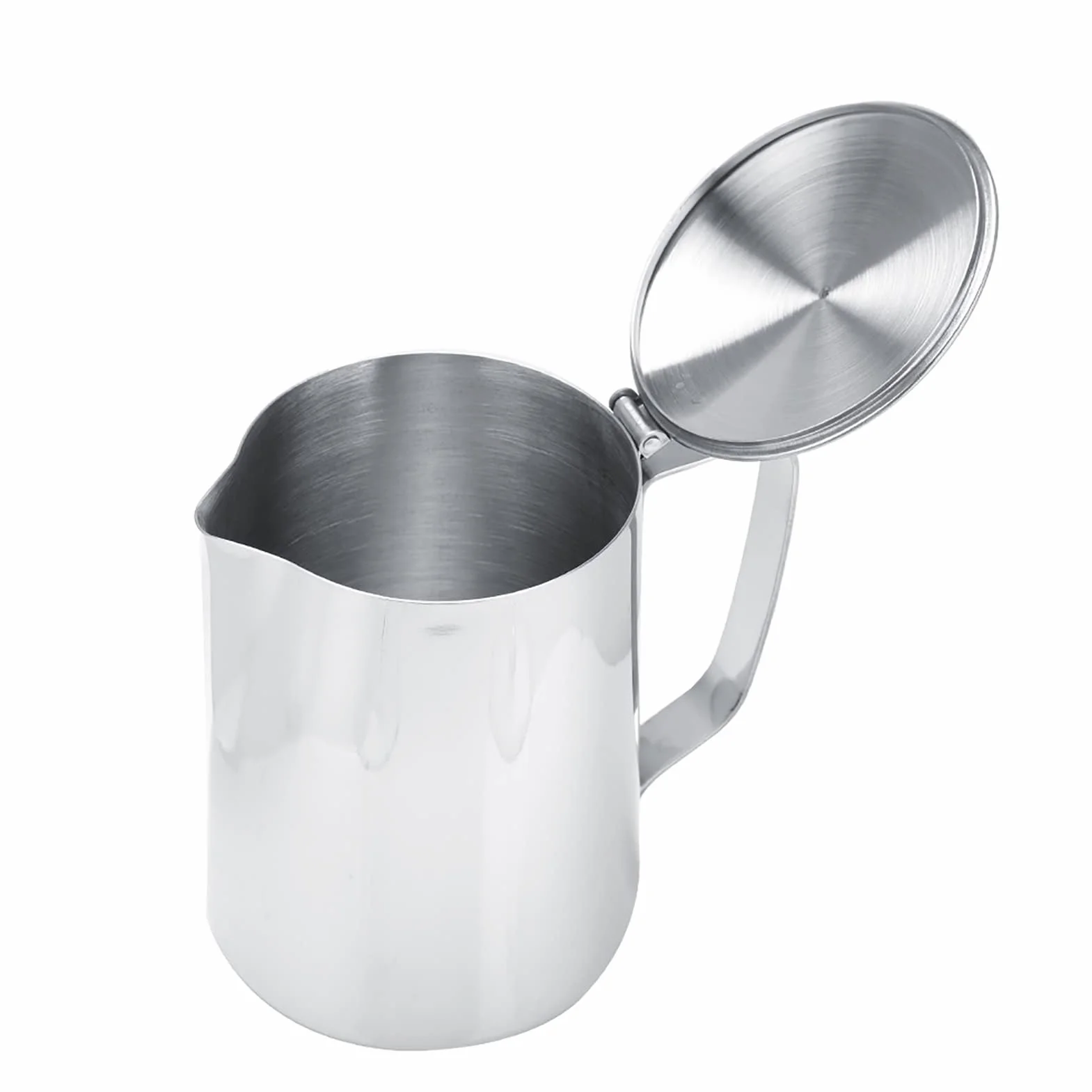 Jarra de Leche de Acero Inoxidable con Tapa para Capuchino, Café y Té (1000ML)