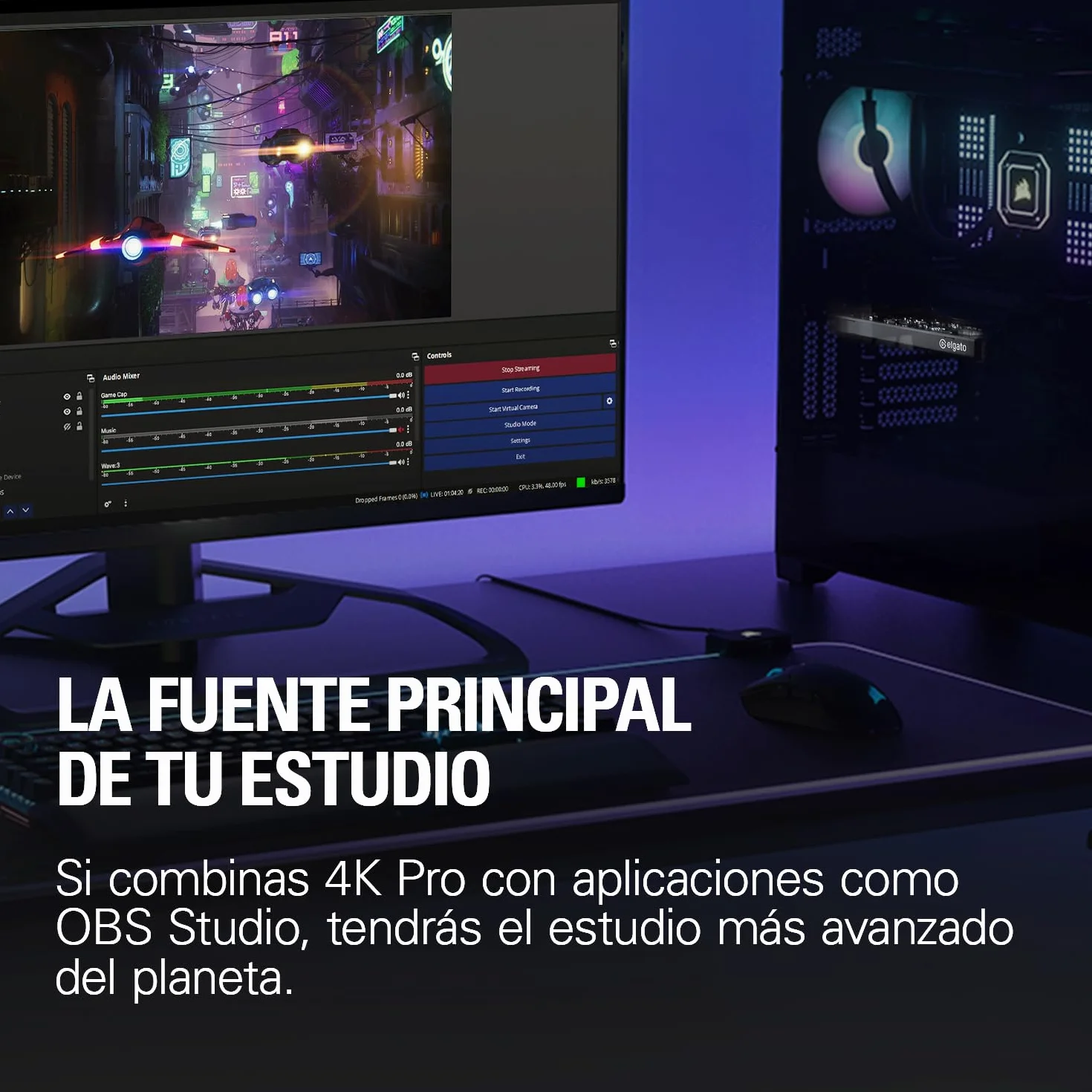 Elgato 4K Pro, Tarjeta de Captura Interna: Traspaso de señal 8K60|4K60 HDR10 con una latencia ultrabaja en PS5|Pro, Xbox Series X|S, Nintendo Switch 2, OBS y más, Streaming, Compatible PC y Dual PC
