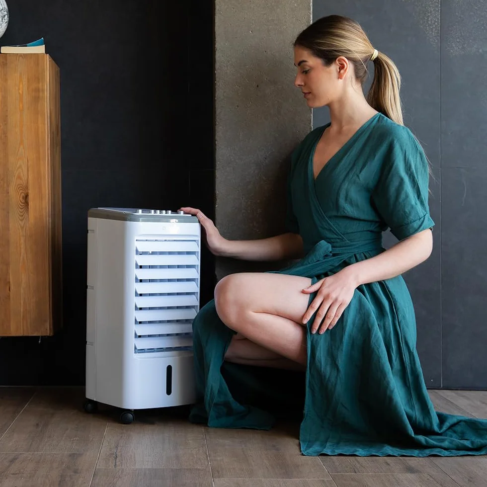 Cecotec Climatizador Evaporativo EnergySilence 3500 Cool Compact 65 W Depósito 3,5 L 3 Velocidades Oscilación 70º Ruedas multidireccionales