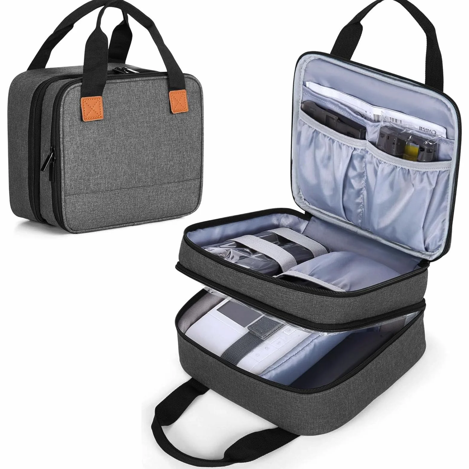 Goshyda Bolsa de Transporte para la Impresora Fotográfica Selphy CP1500 CP1300 CP1200, Estuche Portátil de Impresora con Divisor Ajustable, para Impresora de Almacenamiento y Accesorios