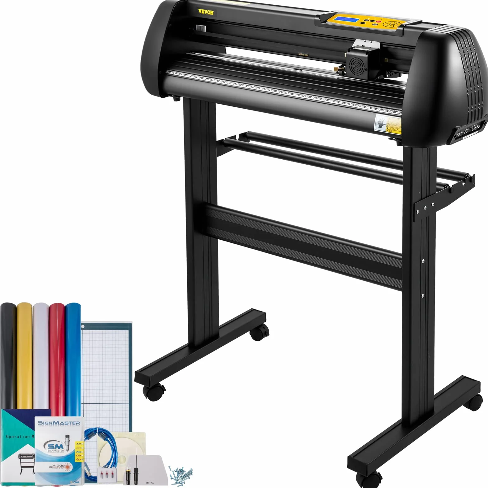 VEVOR Cortador de Vinilo Windows XP/VISTA/7/8/10 Plotter de Corte de Vinilo 16MB Máquina Cortadora de Vinilo de 720cm para Grabar Anuncio, Películas de Letras de Transferencia de Calor 13,5kg