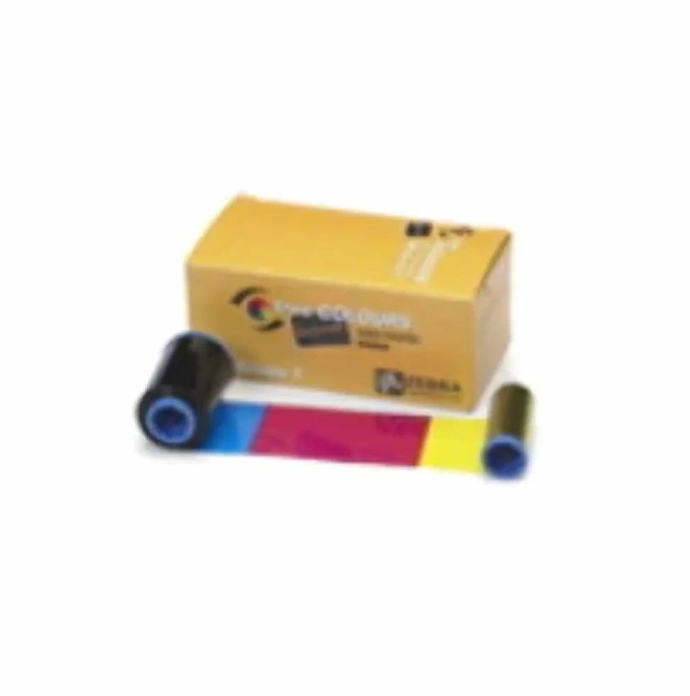 Zebra 800300-360EM cinta para impresora 200 páginas Negro, Cian, Magenta, Amarillo - Cinta de impresoras matriciales (ZC300, 200 páginas, Negro, Cian, Magenta, Amarillo, Transferencia térmica, Zebra)