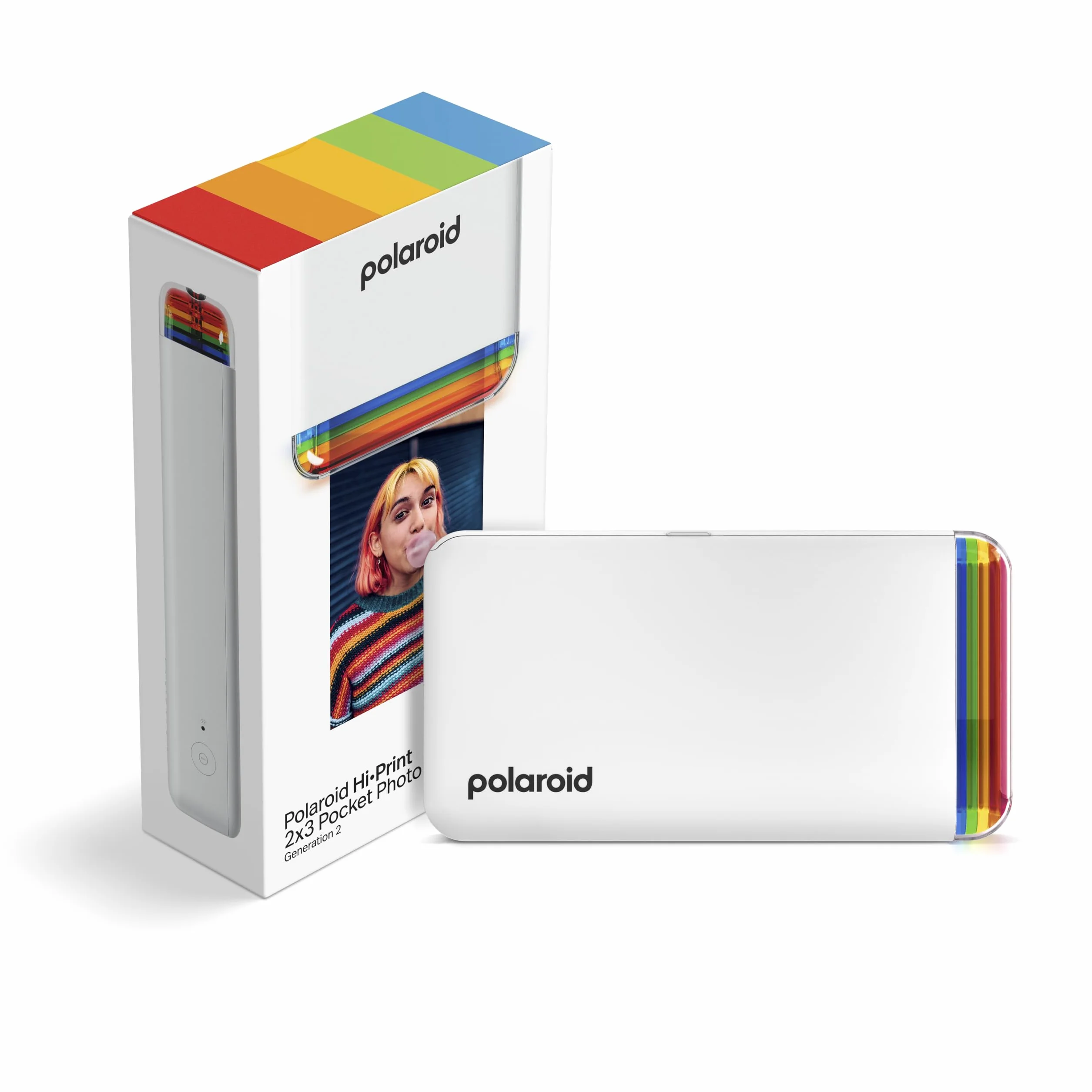 Polaroid Hi-Print - 2nd Generation - Bluetooth Connected 2x3 Pocket Photo, Dye-Sub Printer, Blanco, Solo Impresora