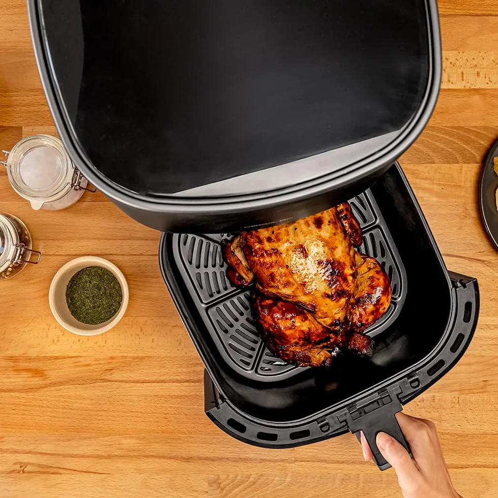 Cecotec Freidora de Aire sin Aceite 6,5L Cecofry Fantastik 6500 1700W PerfectCook 12 Modos Táctil 80-200ºC Negra