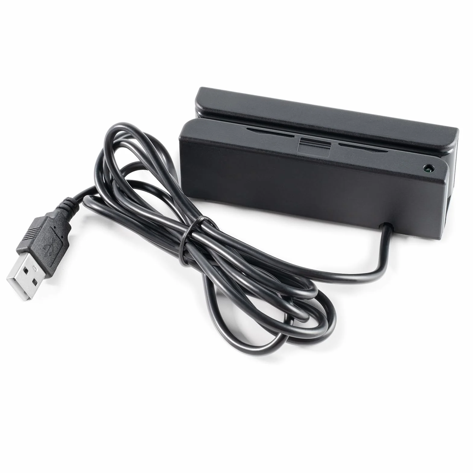 Mini Msr100 Lector magnético de tarjetas de magnéticas de 3 pistas Recopilador de datos Hi/Lo, Lector de tarjetas USB Msr Stripe para POS, Control de acceso, Verificación de ID