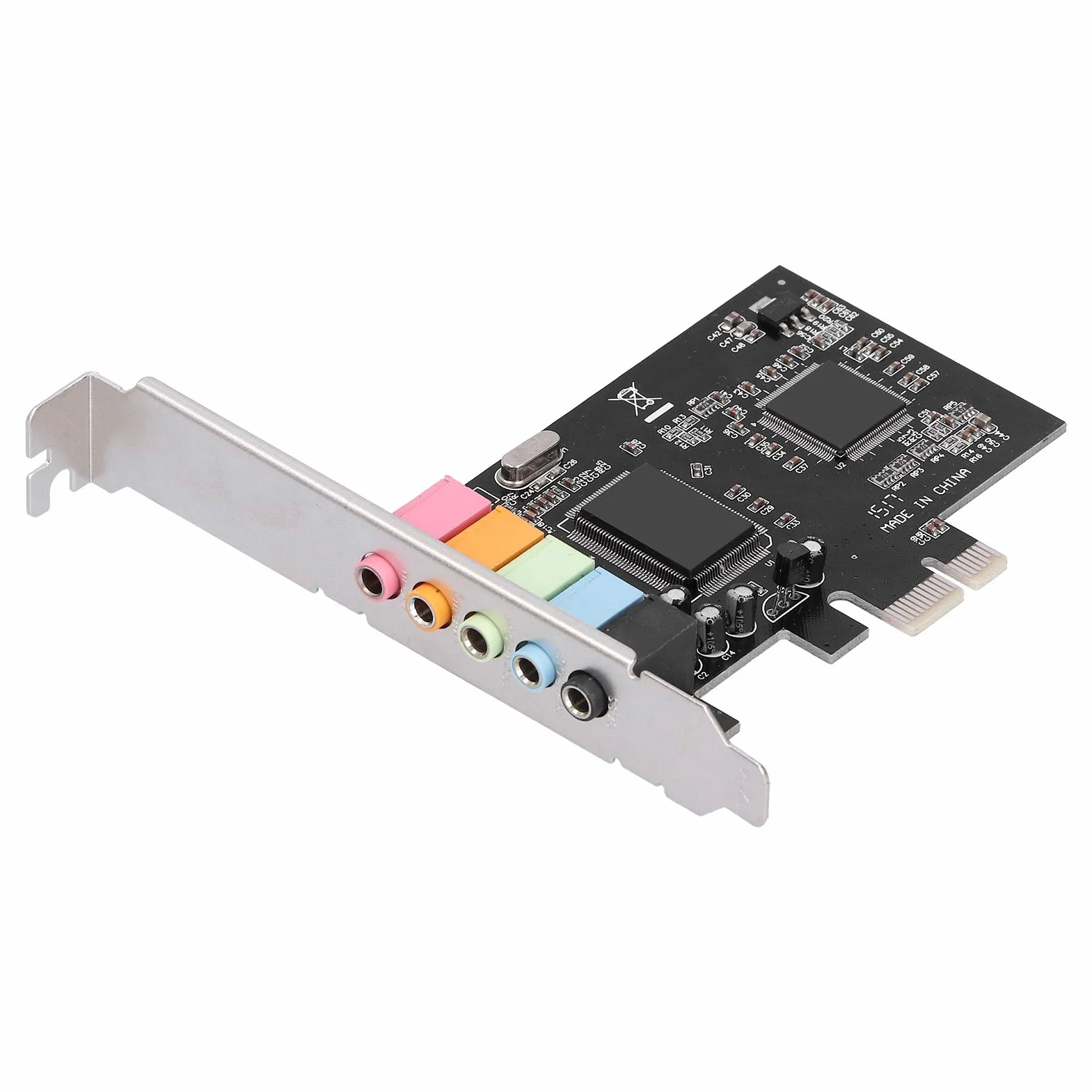 Tarjeta de sonido 5.1 full-duplex, tarjeta de sonido interna 5.1 con función de cancelación de balance de ruido y frecuencia de muestreo de sonido de 24 bits, para PC