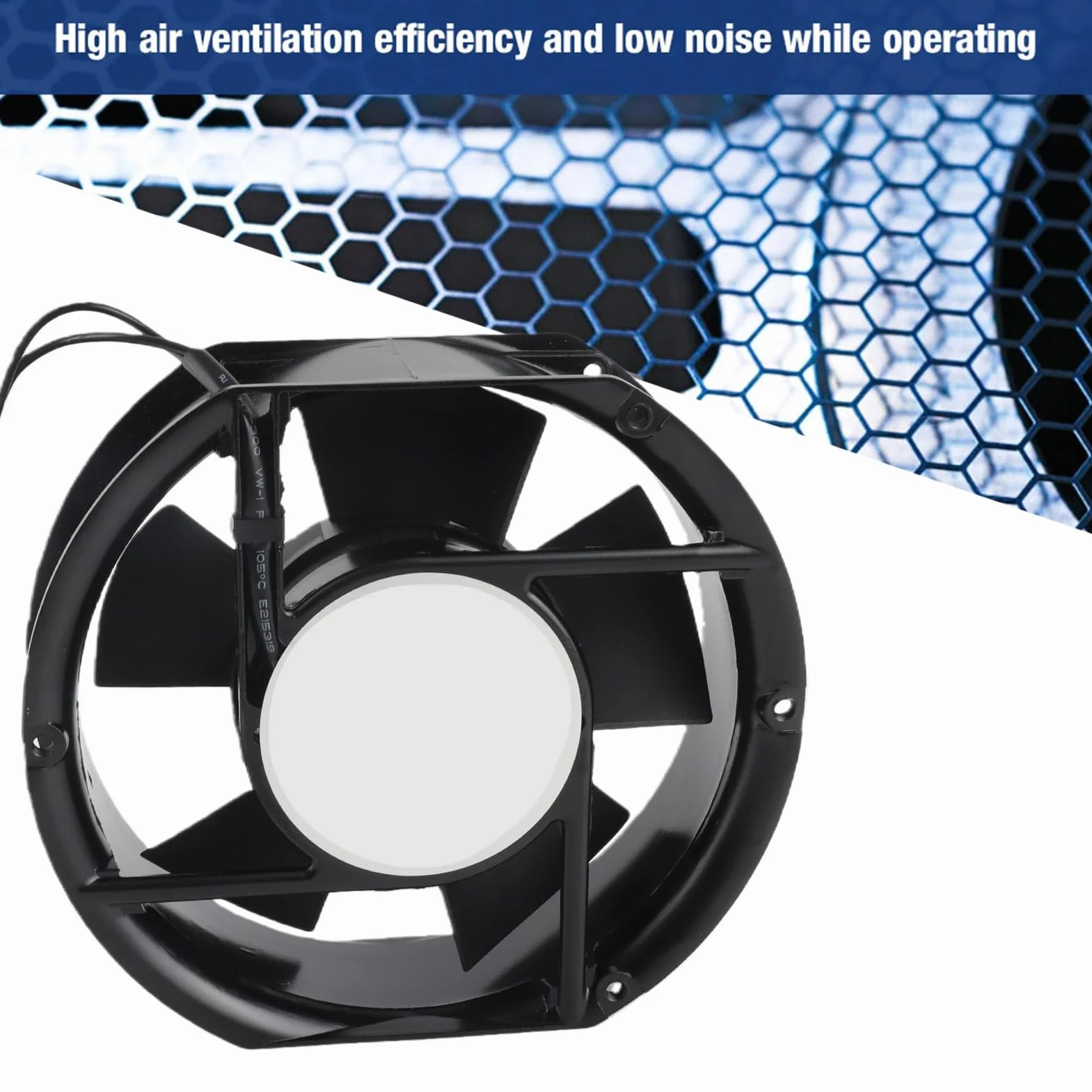 Ventilador Axial, AC 220V 38W Ventilador de Refrigeración Ovalado Con Cojinete de Bolas Ventilador de Enfriamiento 172 x 150 x 50 mm Ventilador Silencioso Para Proyectos de Escape de Ventilación