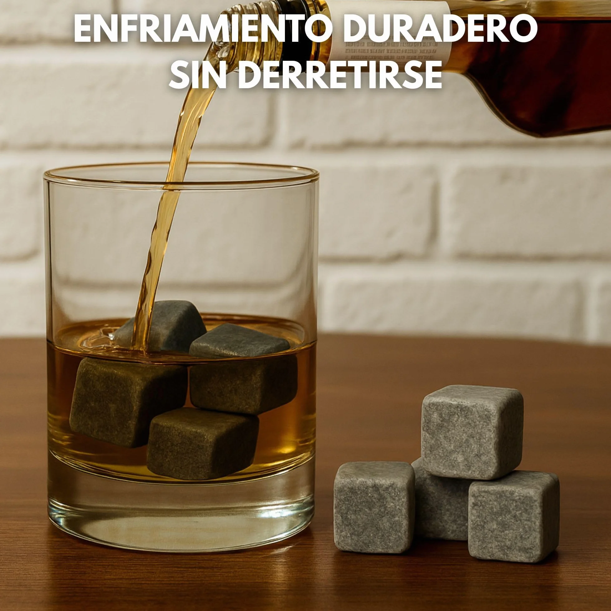 Set de 9 Cubitos para enfriar Piedras el Whisky, Whiskey Stones Esteatita Natural, para Enfriar Whiskey Vino y te sin sobre-enfriar ni Diluir, incl. Bolsa para Guardarlas – gris