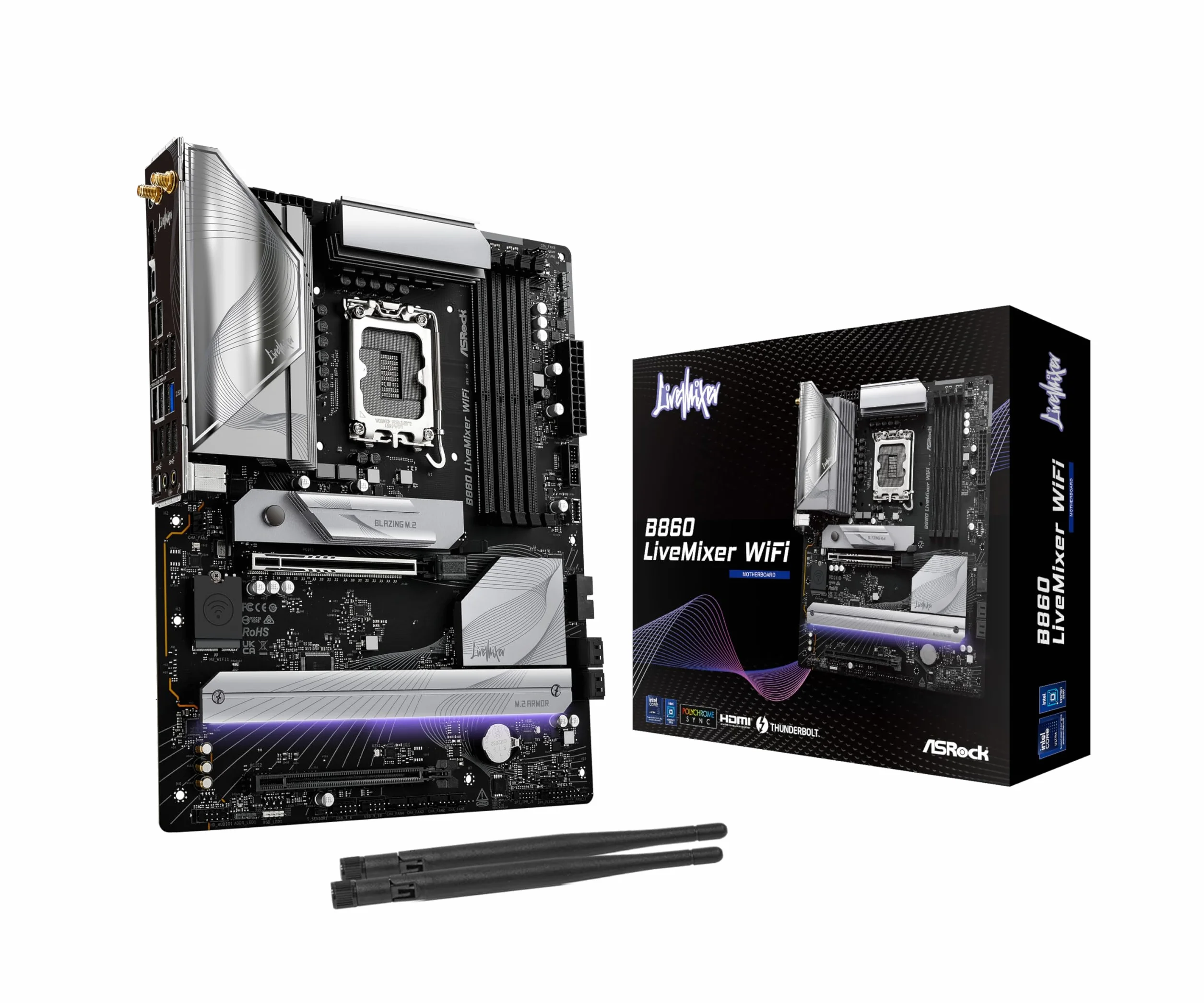 ASRock B860 LiveMixer WiFi DDR5 Intel S1851 Retail (90-MXBQV0-A0UAYZ)