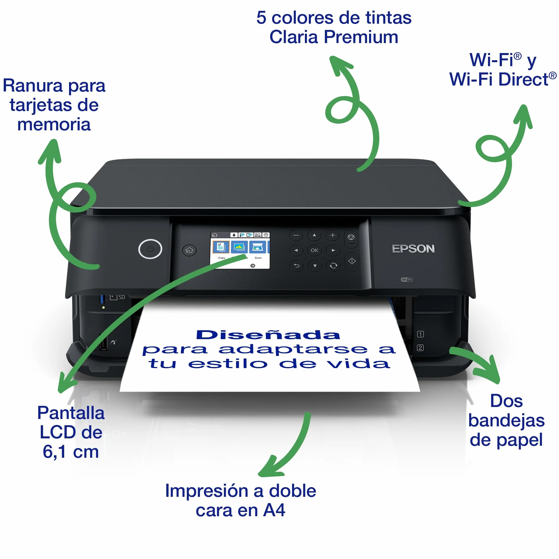 Epson Impresora de inyección de Tinta multifunción Expression Premium XP‑6100 A4 con conectividad inalámbrica