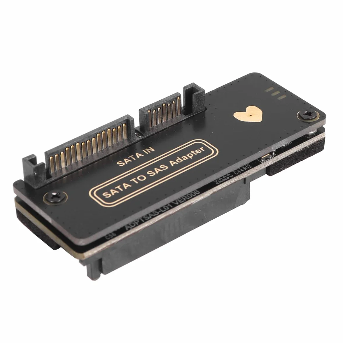 Adaptador RAID SFF-8482 SAS de 29 pines a SATA de 22 pines (7+15) para discos duros, con tarjeta, conector de alimentación y chipset.