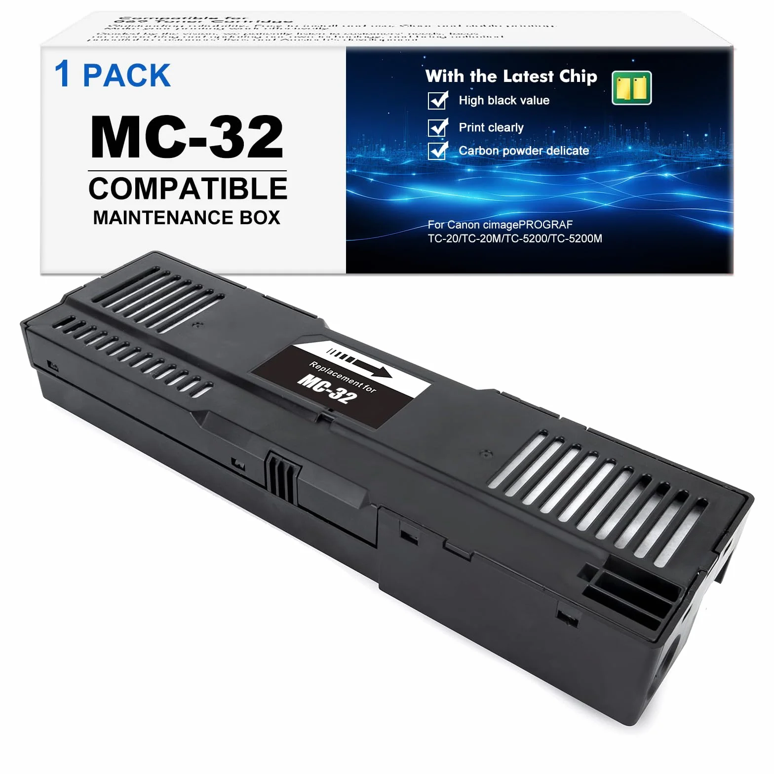 MC-32 MC32 Cartucho de mantenimiento para cartucho de mantenimiento canon mc-32 para Canon MC-32 MC32 Cartucho de mantenimiento de repuesto Reemplazo para Canon Imageprograf TC-20 TC-20M TC-5200 TC