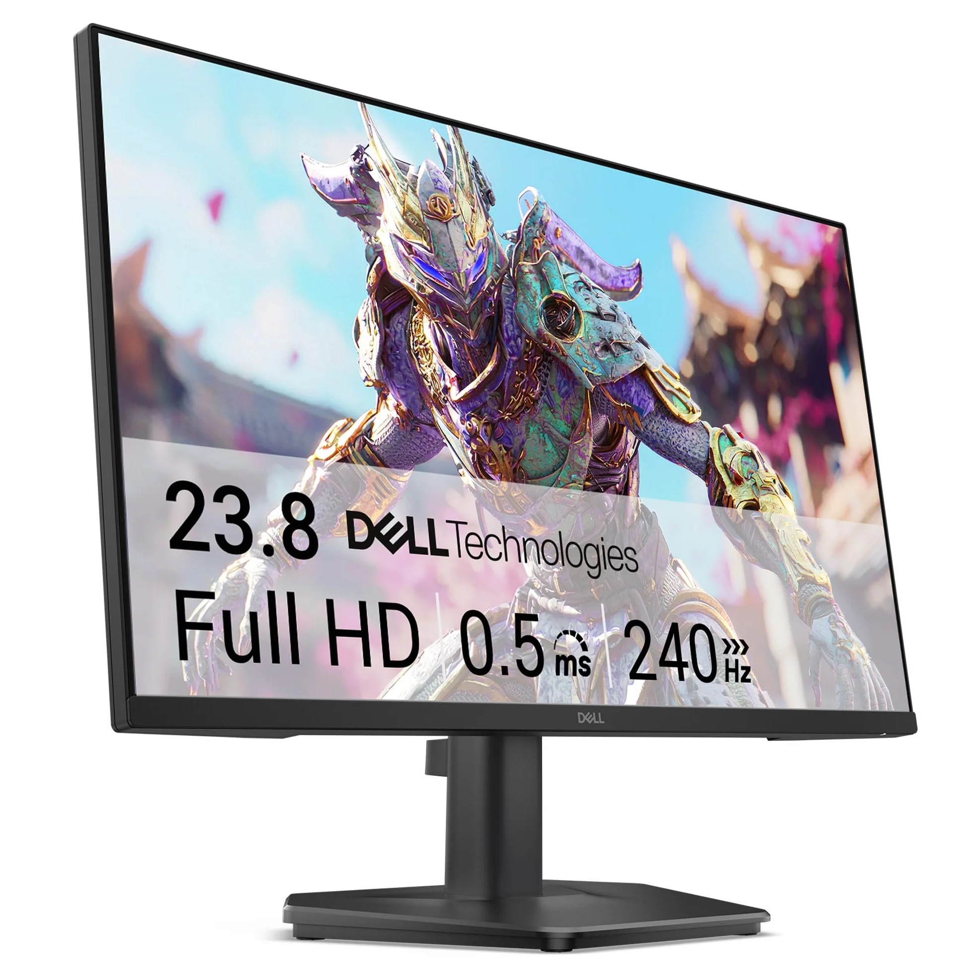 DELL 24 Monitor Gaming - SE2426HG, Full HD (1920x1080), 240Hz, Fast IPS, 0.5ms, AMD FreeSync Premium, 99% sRGB, HDR10, VESA (100x100mm), DisplayPort, 2 HDMI, 3 Años de Garantía, Negro