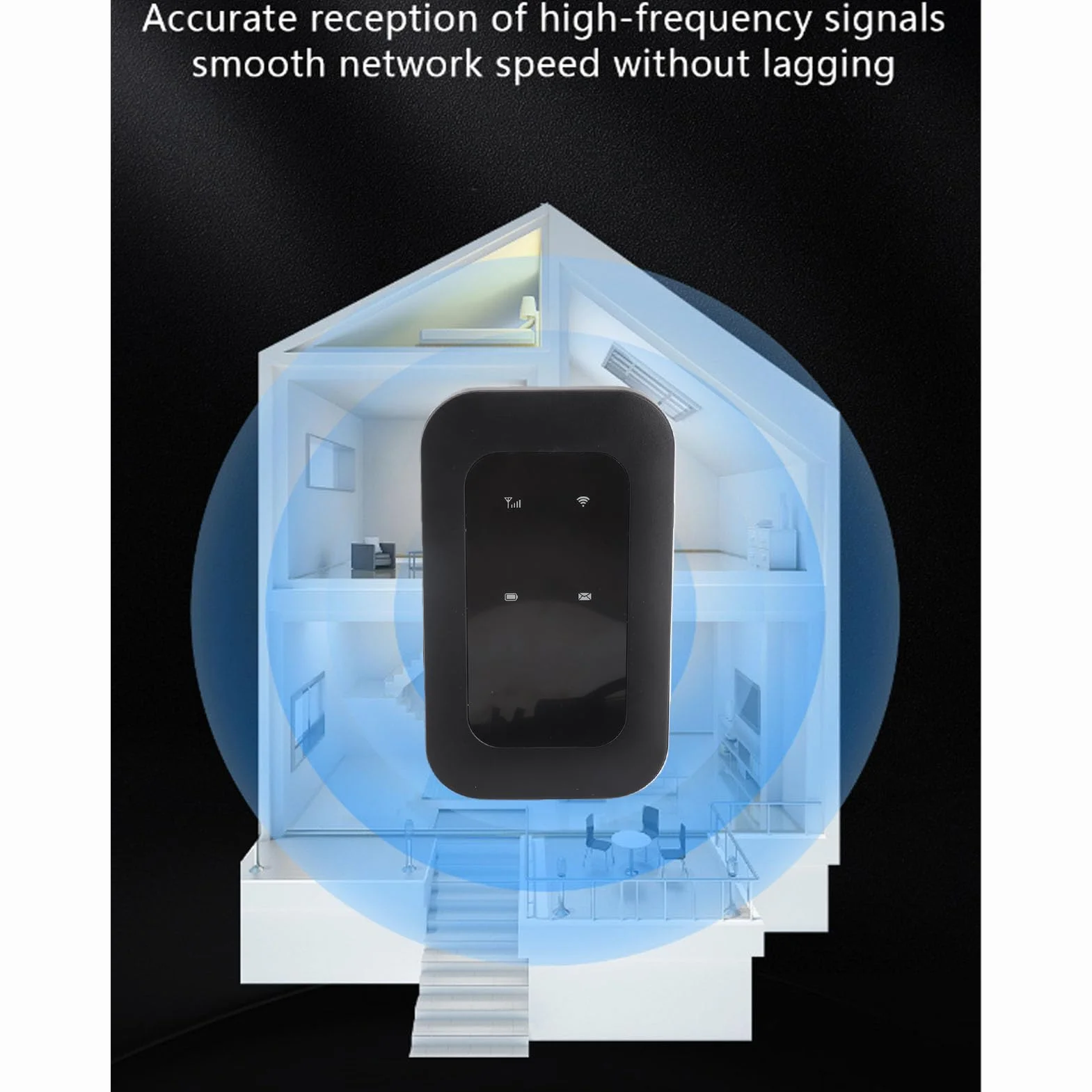 Tosuny Punto de Acceso Móvil 4G/5G, Punto de Acceso WiFi Portátil con Ranura de Tarjeta SIM, 300Mbps 4G LTE Router, Dispositivo de Hotspot WiFi Portátil para Viajes,
