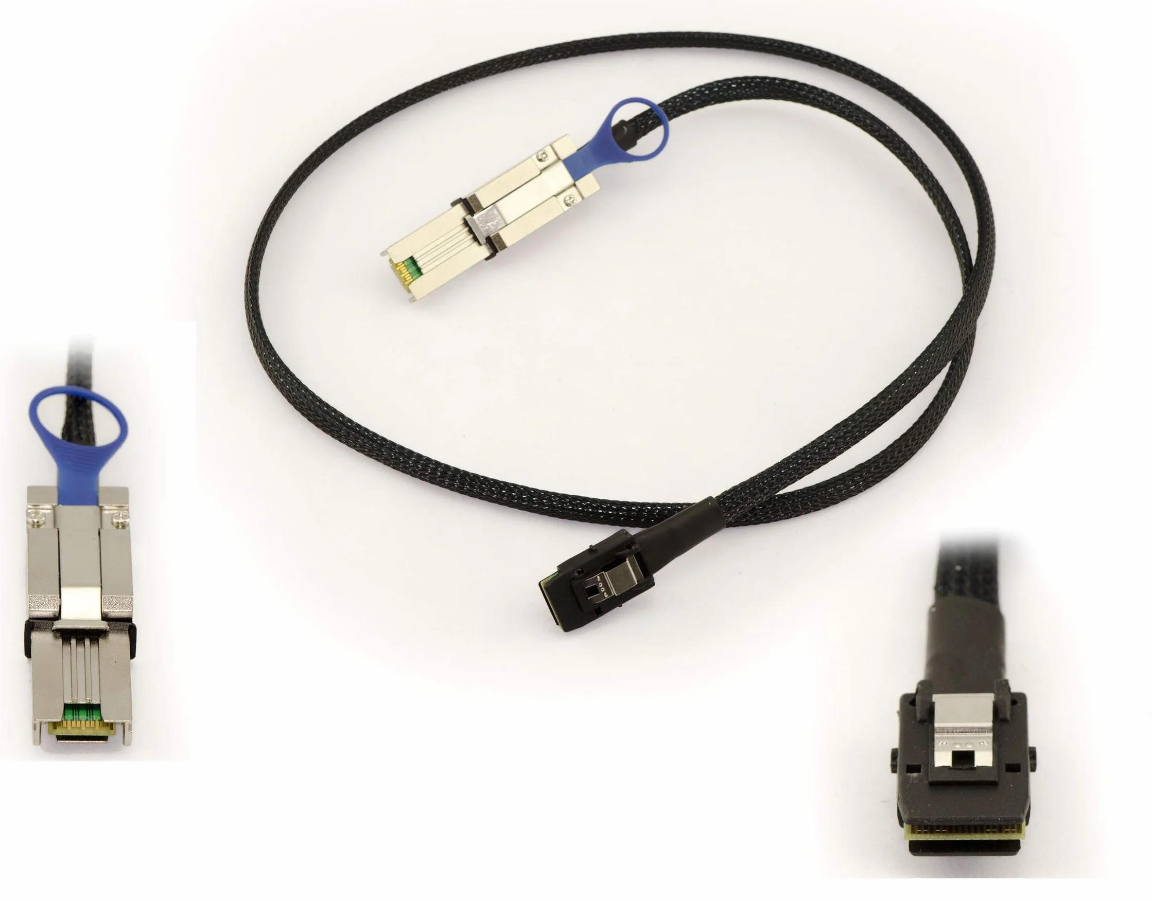 KALEA-INFORMATIQUE Cable SAS MiniSAS SFF-8088 a SFF-8087. Longitud 1M, SFF8088 MiniSAS Externo de 26 Patillas, SFF8087 MiniSAS Interno de 36 Patillas.