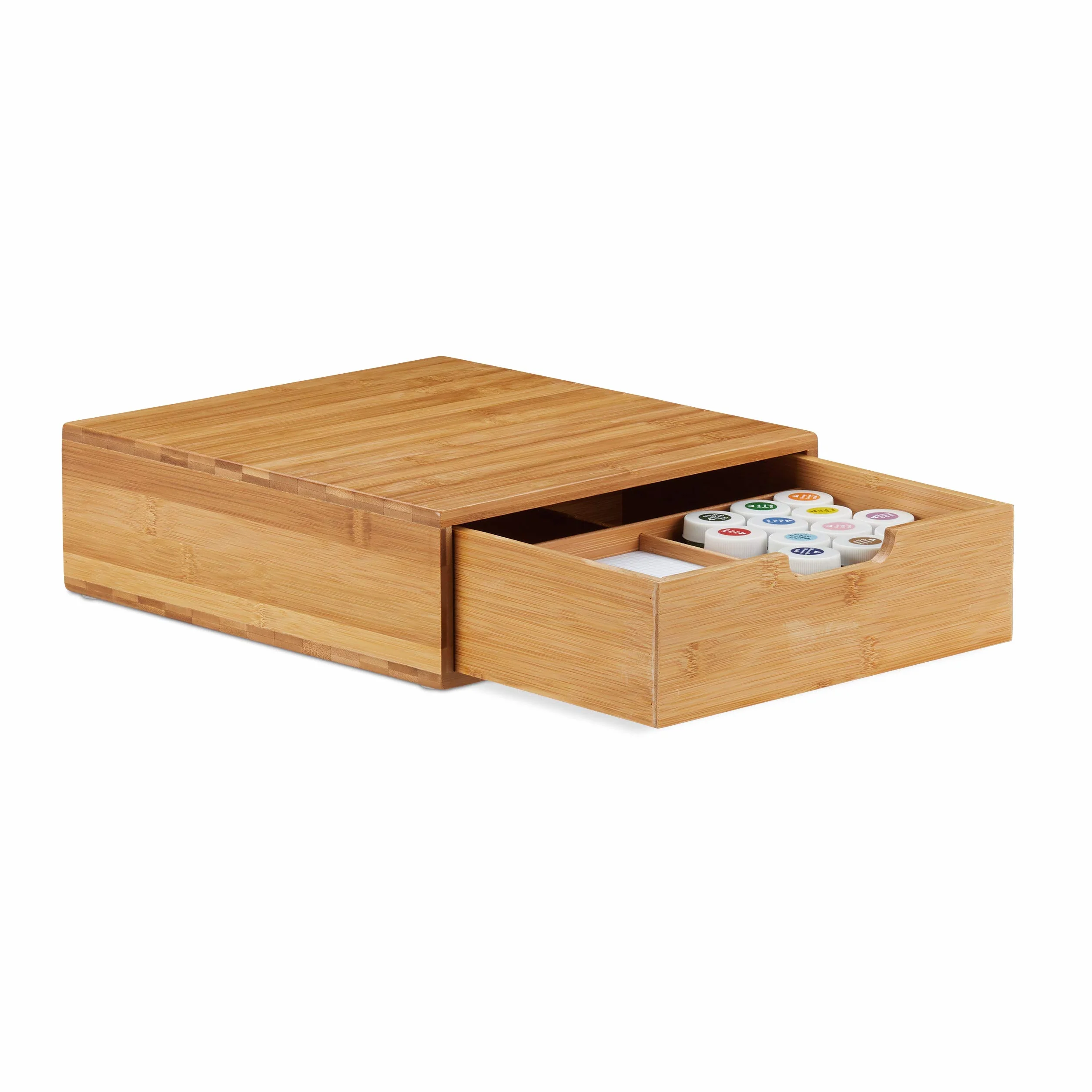Relaxdays Organizador de escritorio Bambú 10 x 29,5 x 30 cm Marrón