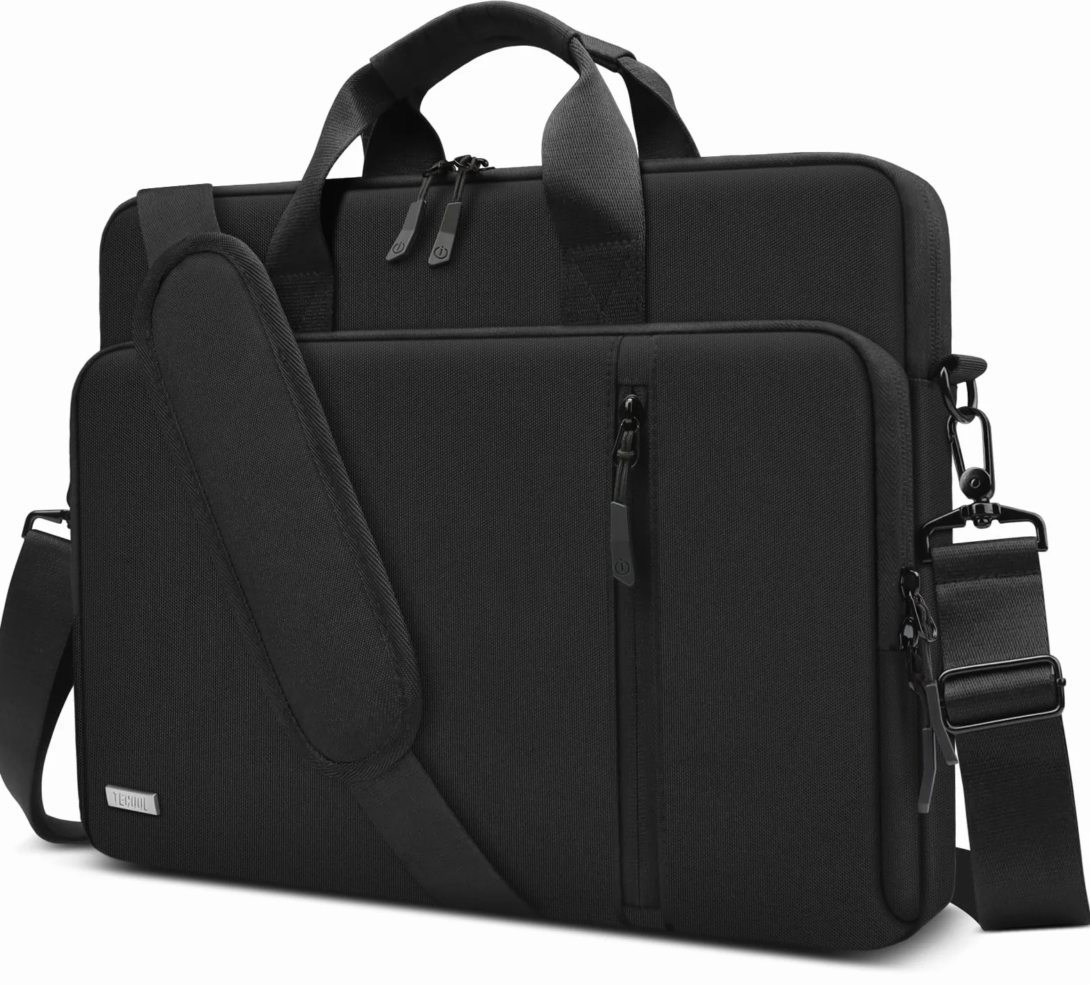 TECOOL Bolsa para Ordenador portátil de 14 15 15.6 16 17 17.3 Pulgadas, Funda Protectora 360 Maletín Bandolera Superior Ligero Impermeable para Negocios Escuela
