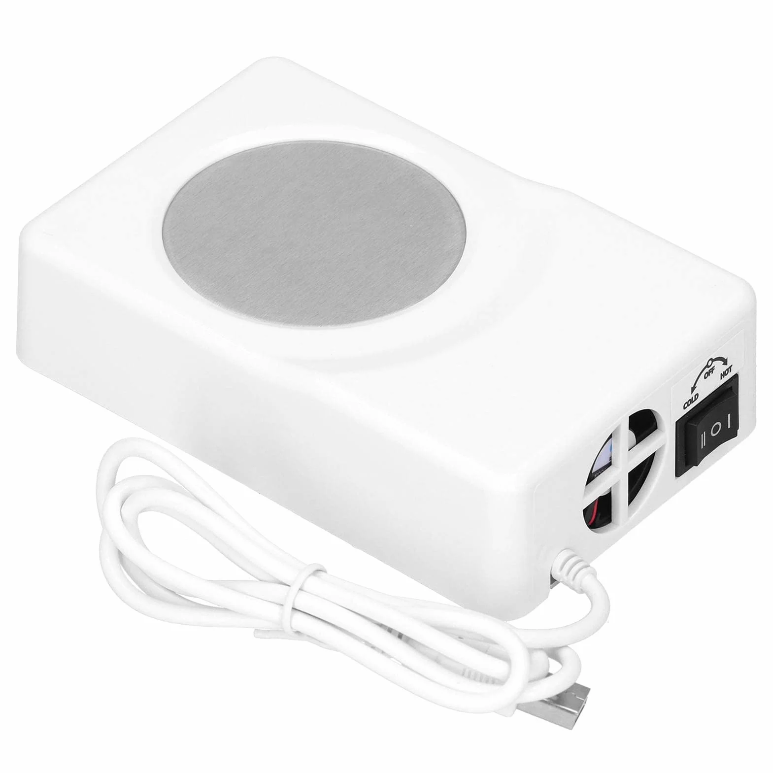 Enfriador de Tazas, Enfriador de Bebidas eléctrico Taza Café Té Enfriador de latas de Bebidas Doble Uso USB Mantener refrigerador Posavasos eléctrico Estera de Carga USB para Uso