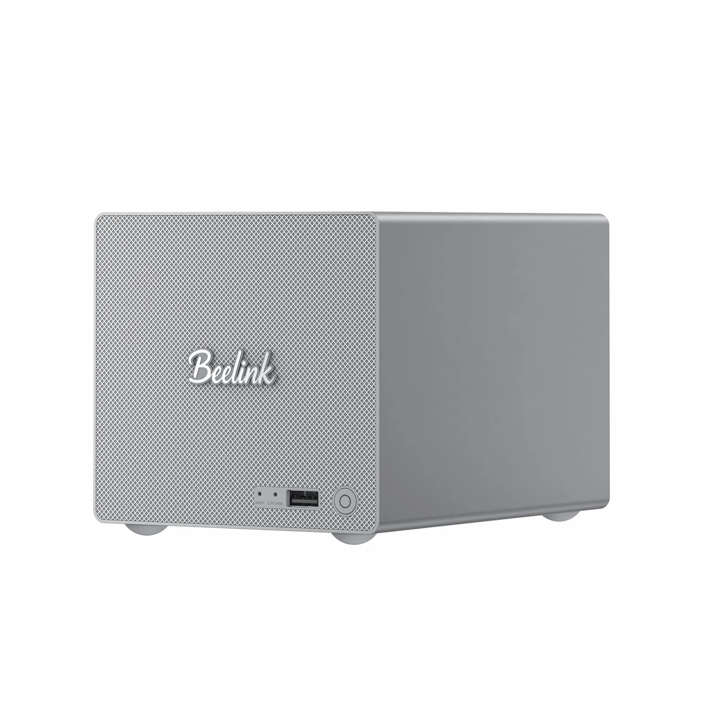 Beelink Mini PC, NAS híbrido de 2 bahías ME Pro, Intel N150, 16 GB de RAM LPDDR5, 1TB SSD, hasta 72 TB de Almacenamiento (2X SATA + 3X M.2), LAN Dual, WiFi6/BT5.4/Router por Software/Centro de Datos