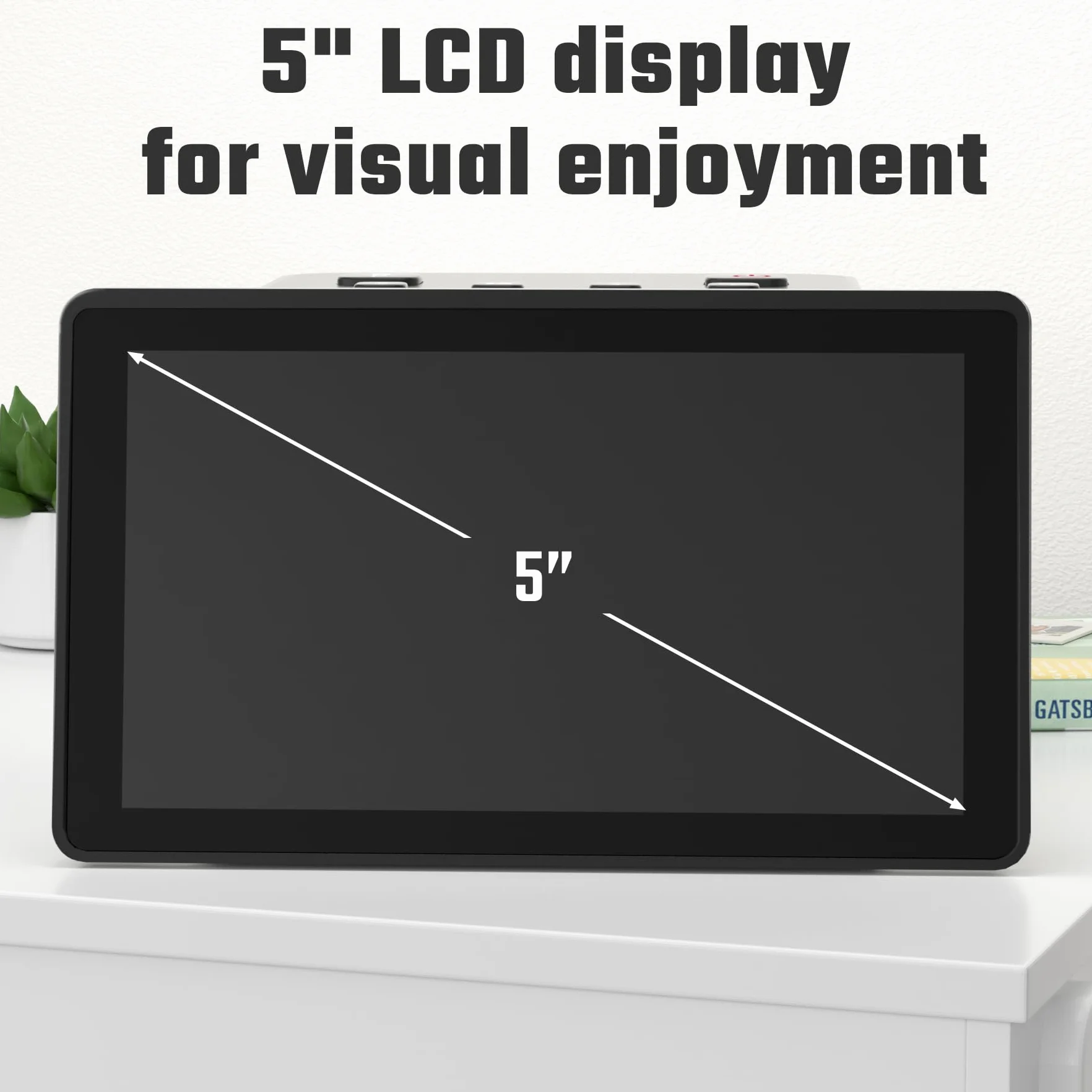 Escáner digital de película y diapositivas con gran pantalla LCD de 5 pulgadas, escáner de diapositivas para digitalizar escáner negativo, convierte 135, 126 KPK, 110 negativos y película Super 8 a 22