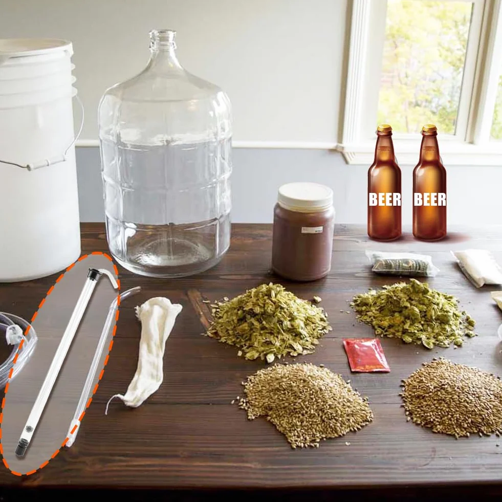 Sifón Automático de 13.8 Pulgadas para Cerveza y Vino