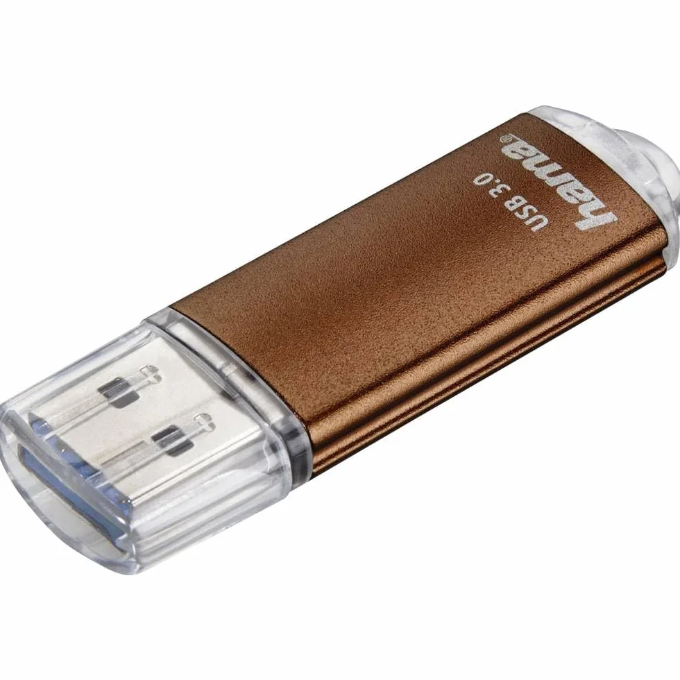 Hama | Pendrive USB 3.2 de 128 GB | Memoria USB-A de Alta Velocidad 90 MB/s | Diseño Elegante de Metal con Tapa Protectora | Ideal para Copias de Seguridad | Color Bronce