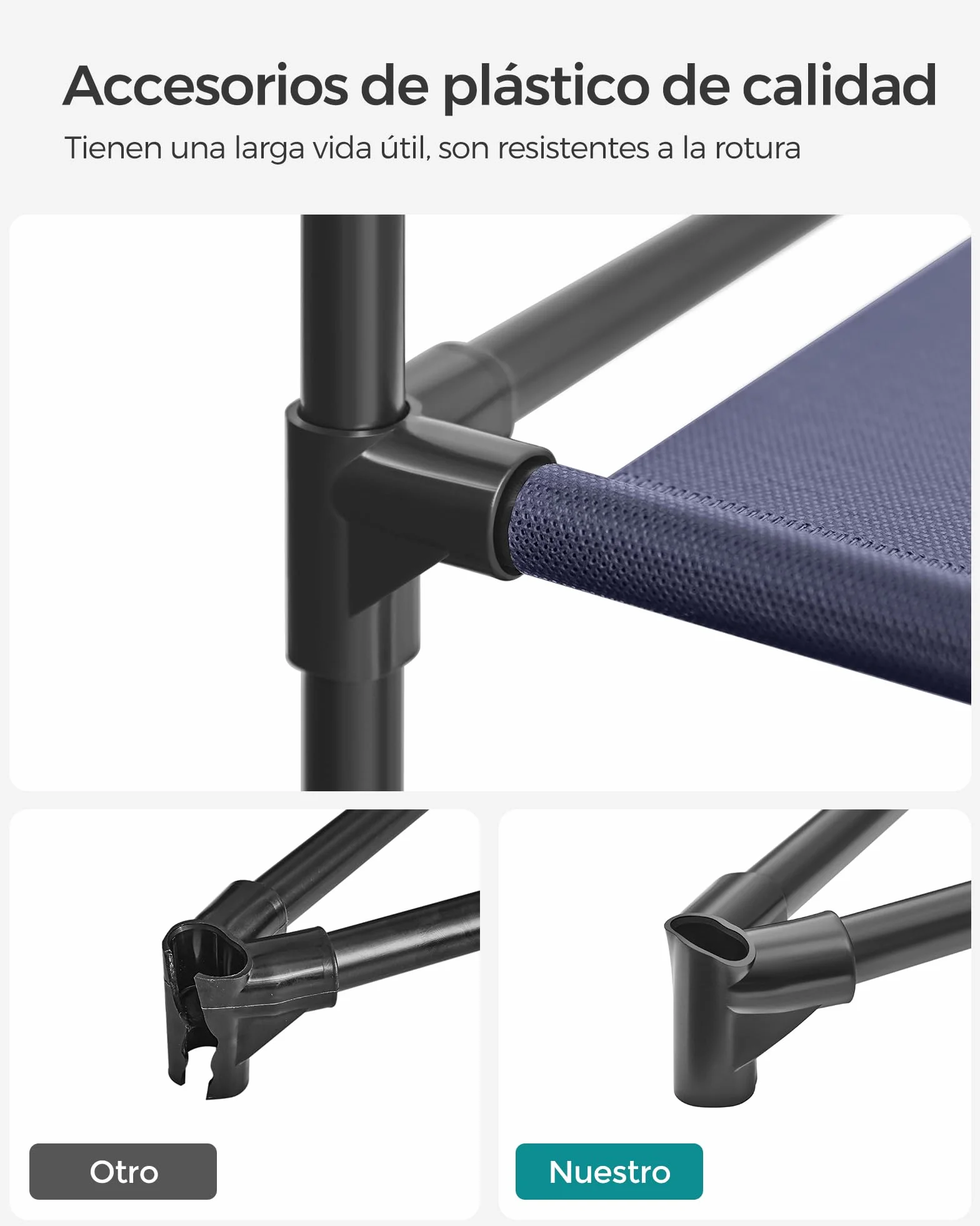 SONGMICS Armario 4 Barras de Ropa Estantes 45x170x167 cm Azul Oscuro