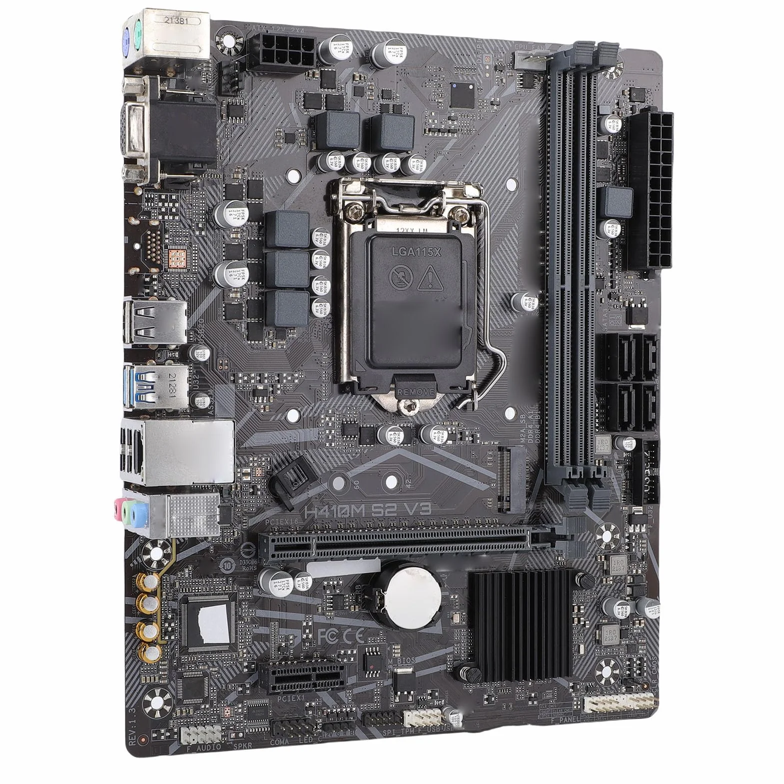 Placa Base, LGA 1200 Socket Dual Channel DDR4 2933MHz 64GB RAM Compatible con Placa Base para PC, ATX con Ranura PCIe 3.0 X16 Realtek Gigabit LAN para Pentium de 10.a Generación