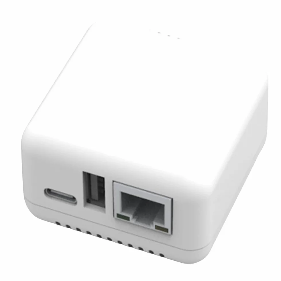 1 Unidad Servidor de Impresión de Red NP330 USB 2.0 Mini Servidor de Impresión USB 2.0 con Conexión RJ45 de 100 Mbps para Teléfonos Android Enchufe Europeo.